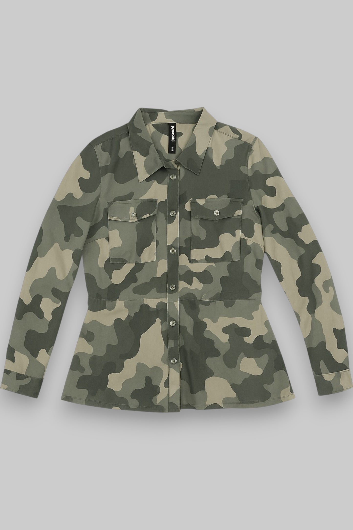 Page One Camo Print Shirt Jacket