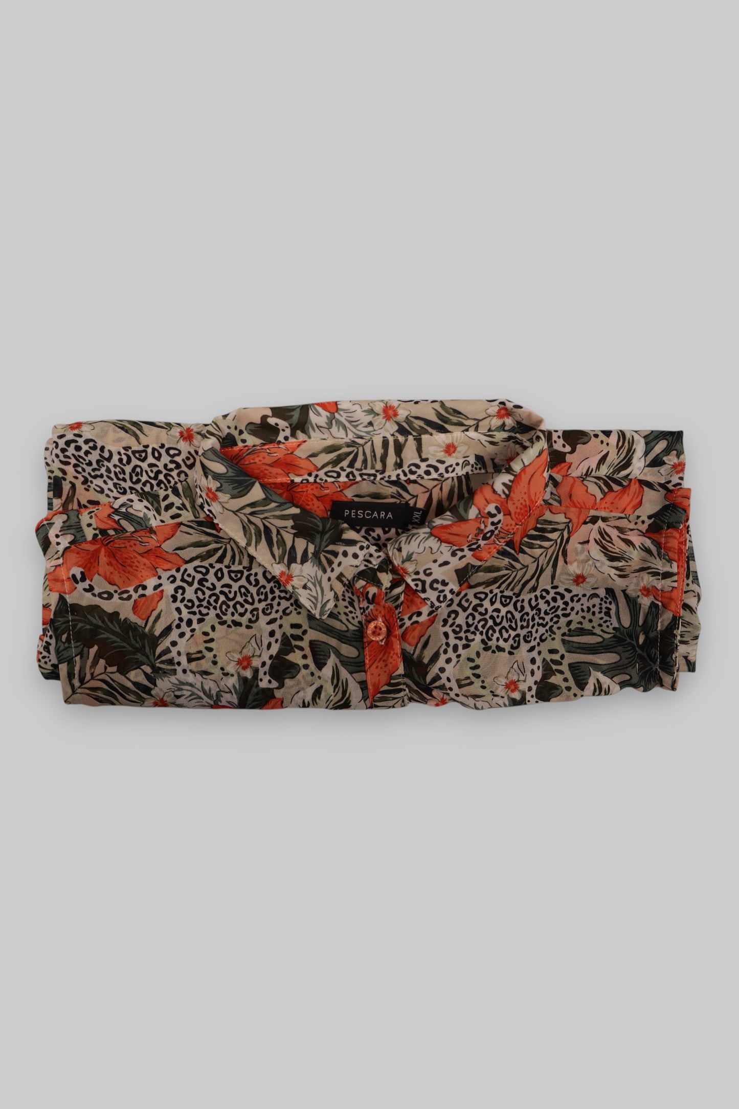 Pescara Multicolor Tropical Print Sleeveless Blouse