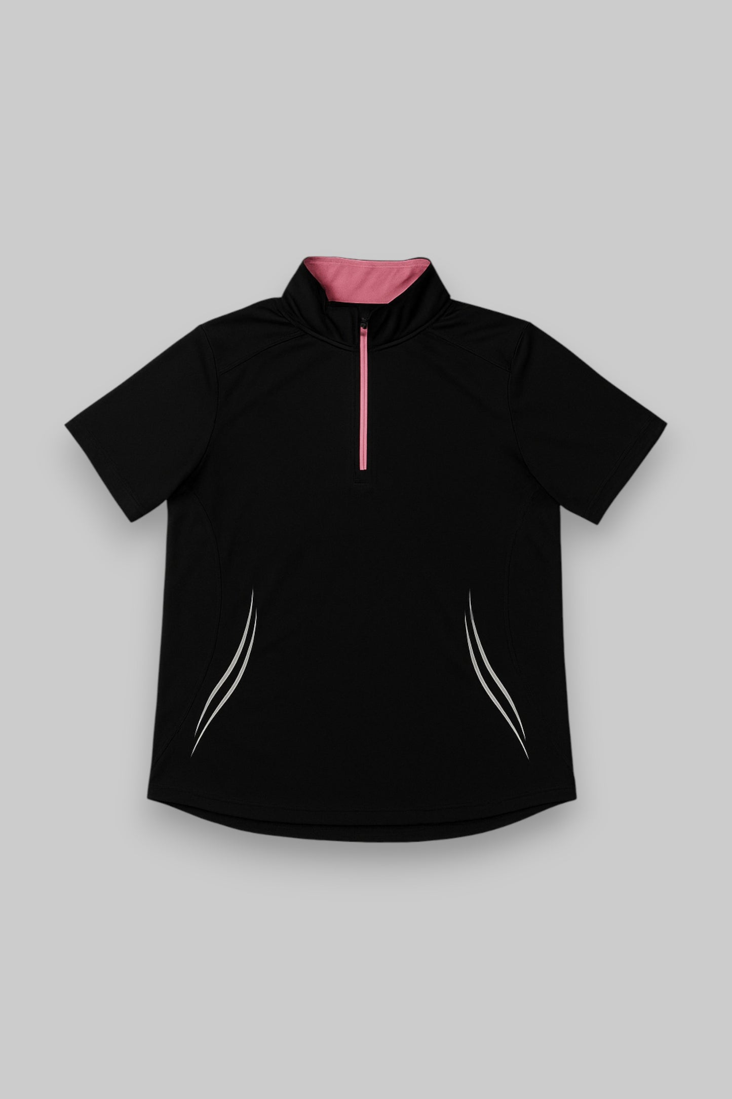 SPORTS Women’s Short-Sleeve Performance Half-Zip Top – Size L