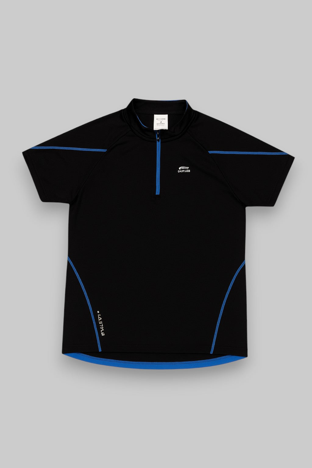 LÄSTING® Men’s Performance Activewear Top – Black with Cobalt Accents