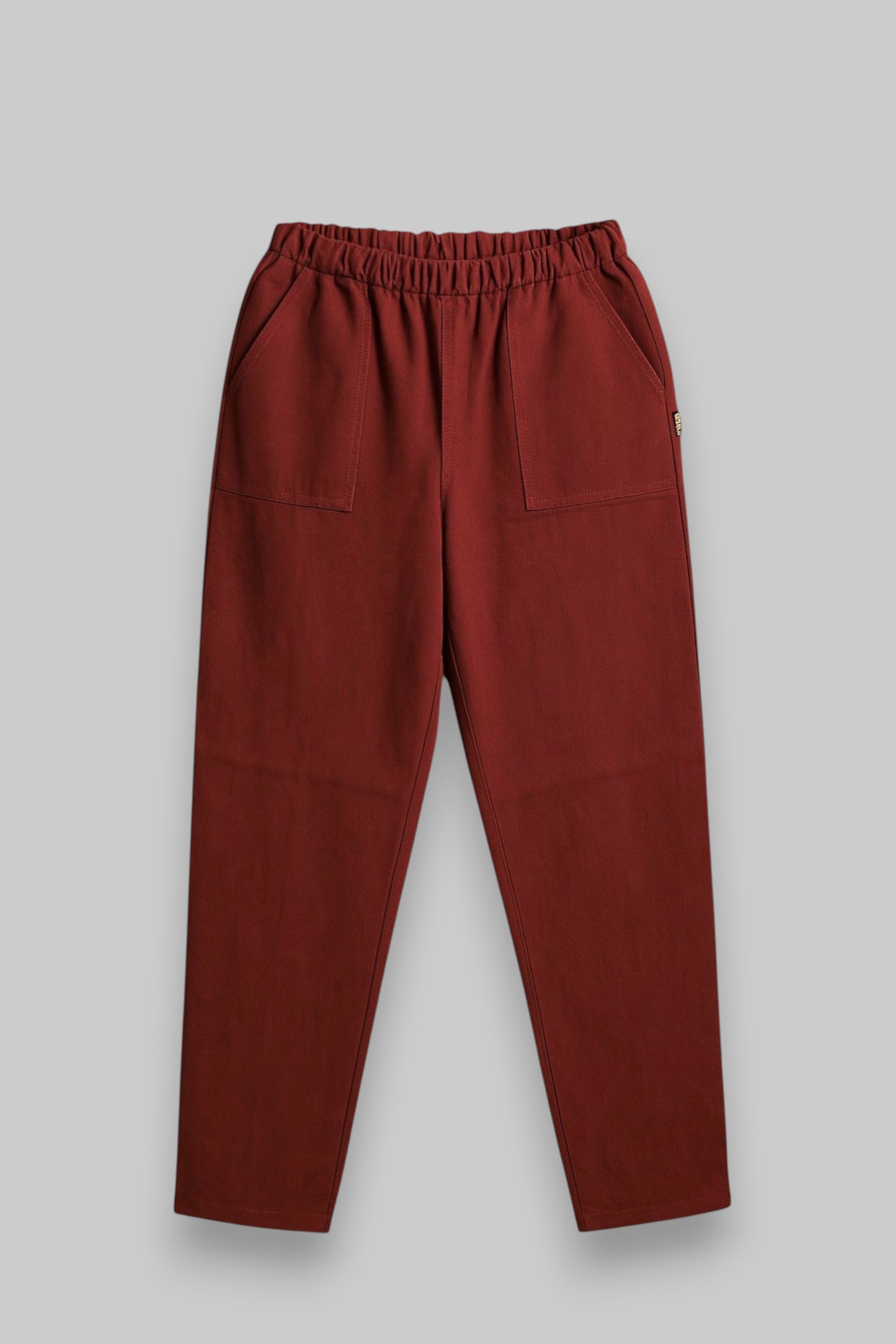 BNN Unisex Straight-Leg Cotton Trousers – Deep Burgundy