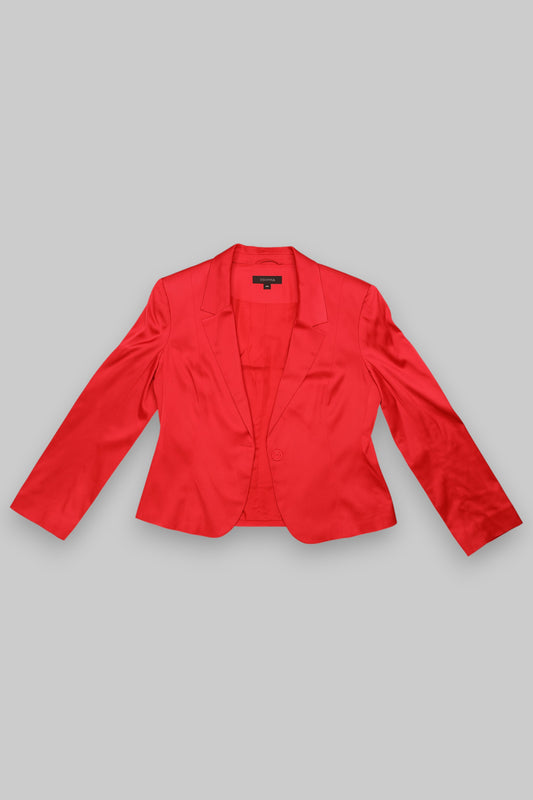 Women's Red Satin Blazer by Comma, – Size 40