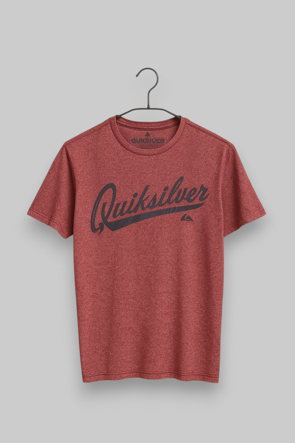 Quiksilver Short-Sleeve Graphic Tee – Heathered Burgundy Red