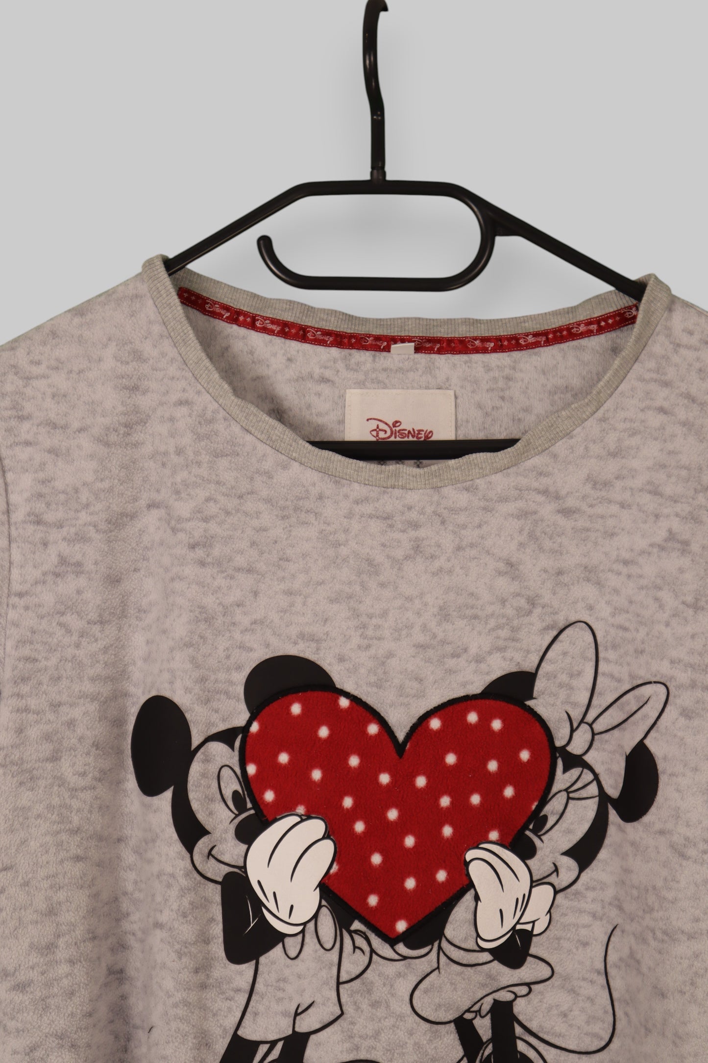 Disney Long-Sleeve Lounge Top – Mickey & Minnie Graphic (Heather Grey)
