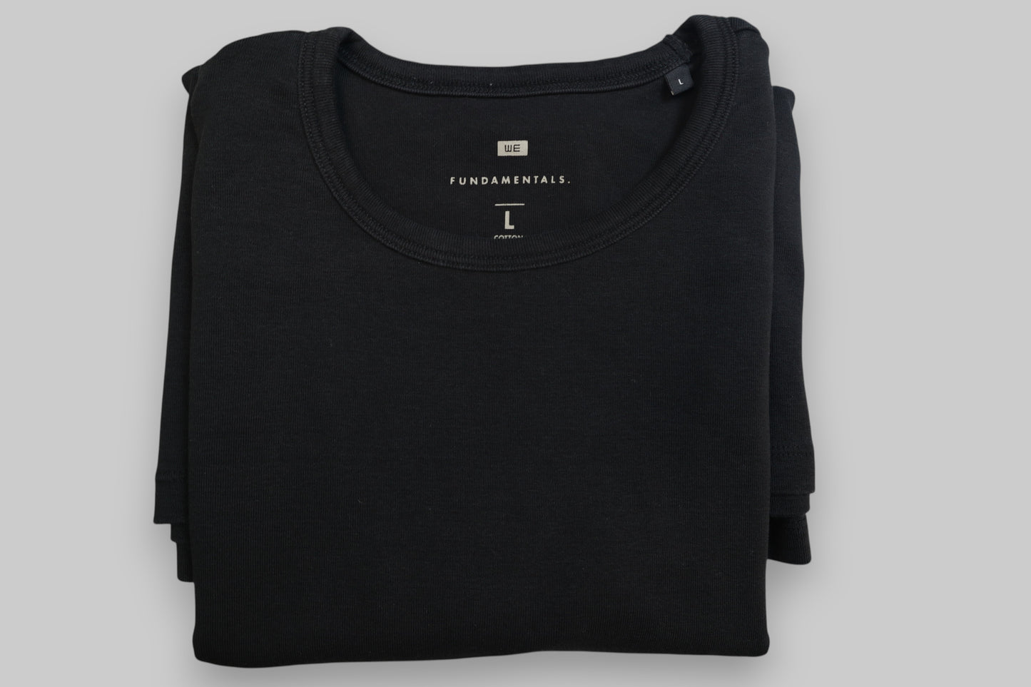 WE Fundamentals Black Long-Sleeve T-Shirt – Size L