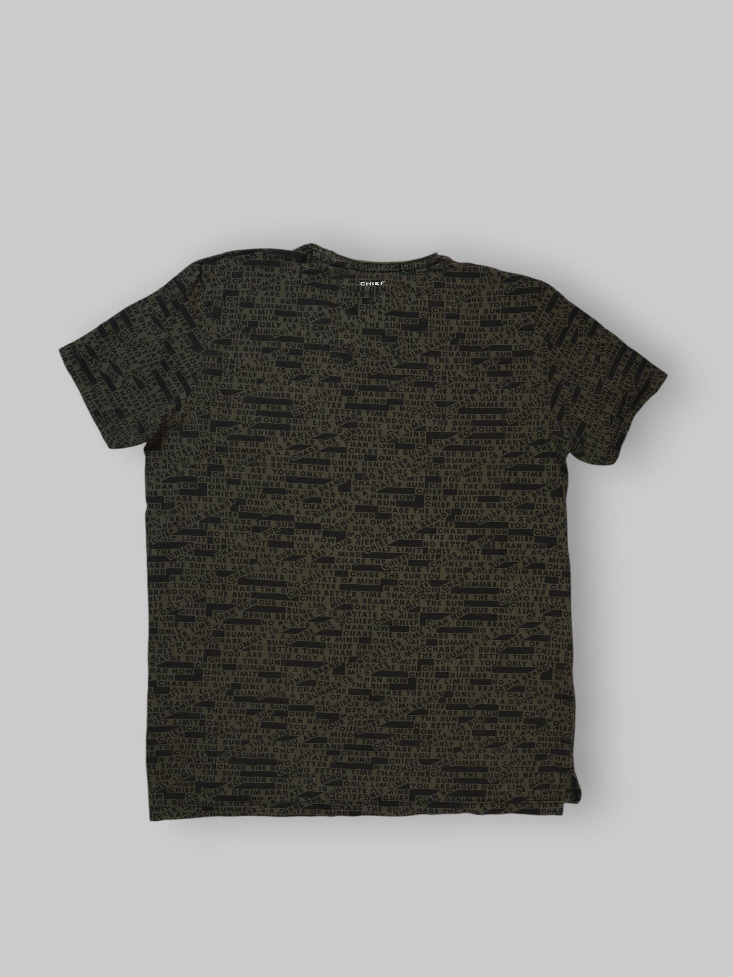 Chief Denim Brand Olive Green Graphic T-Shirt
