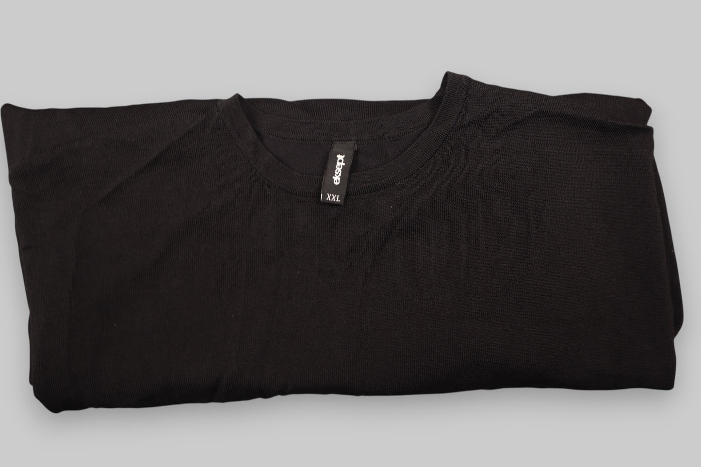 Black T-Shirt Style Belted Dress – Viscose Blend | Minimalist Everyday Look