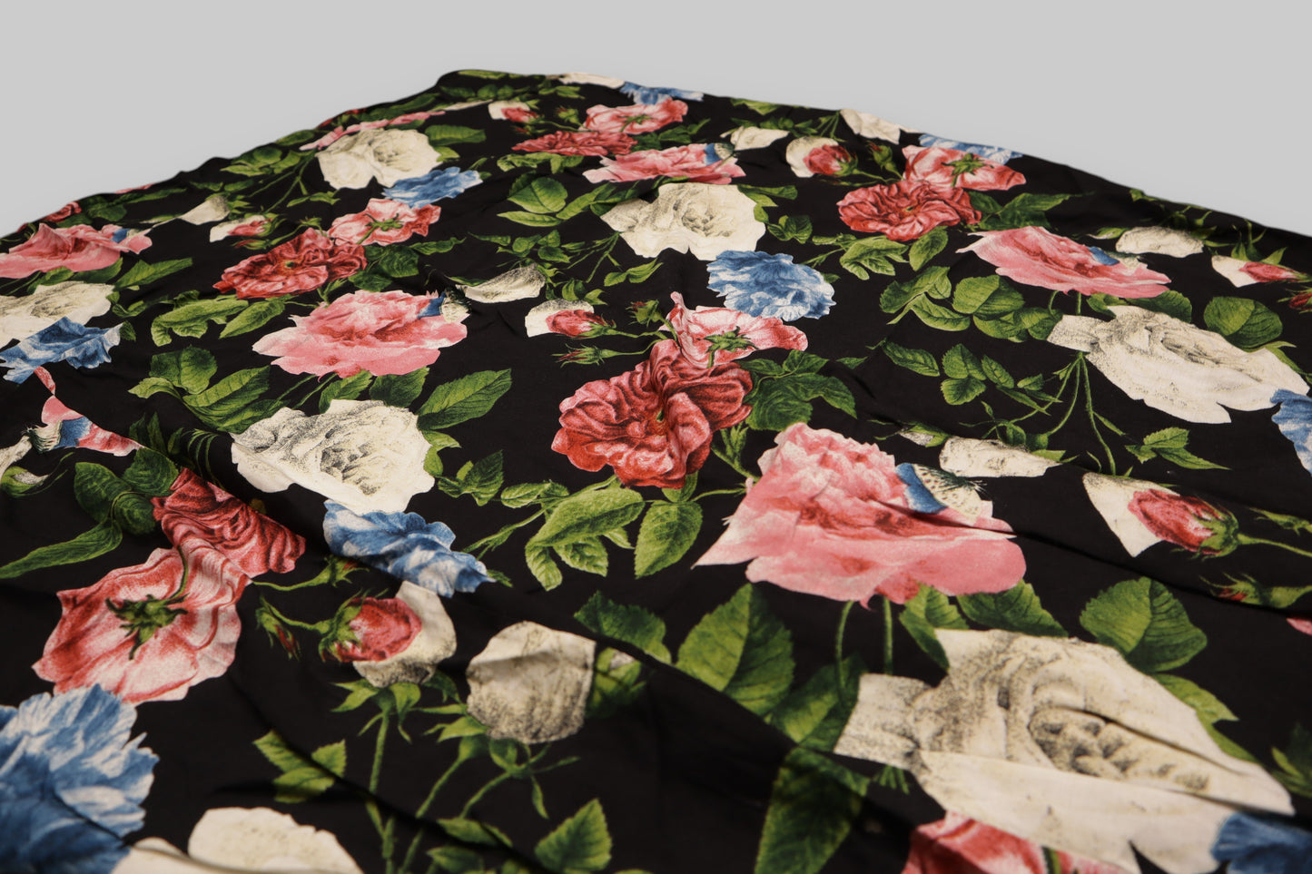 Maxi Floral Sundress – B Belezza | Black with Multicolor Print | 100% Rayon