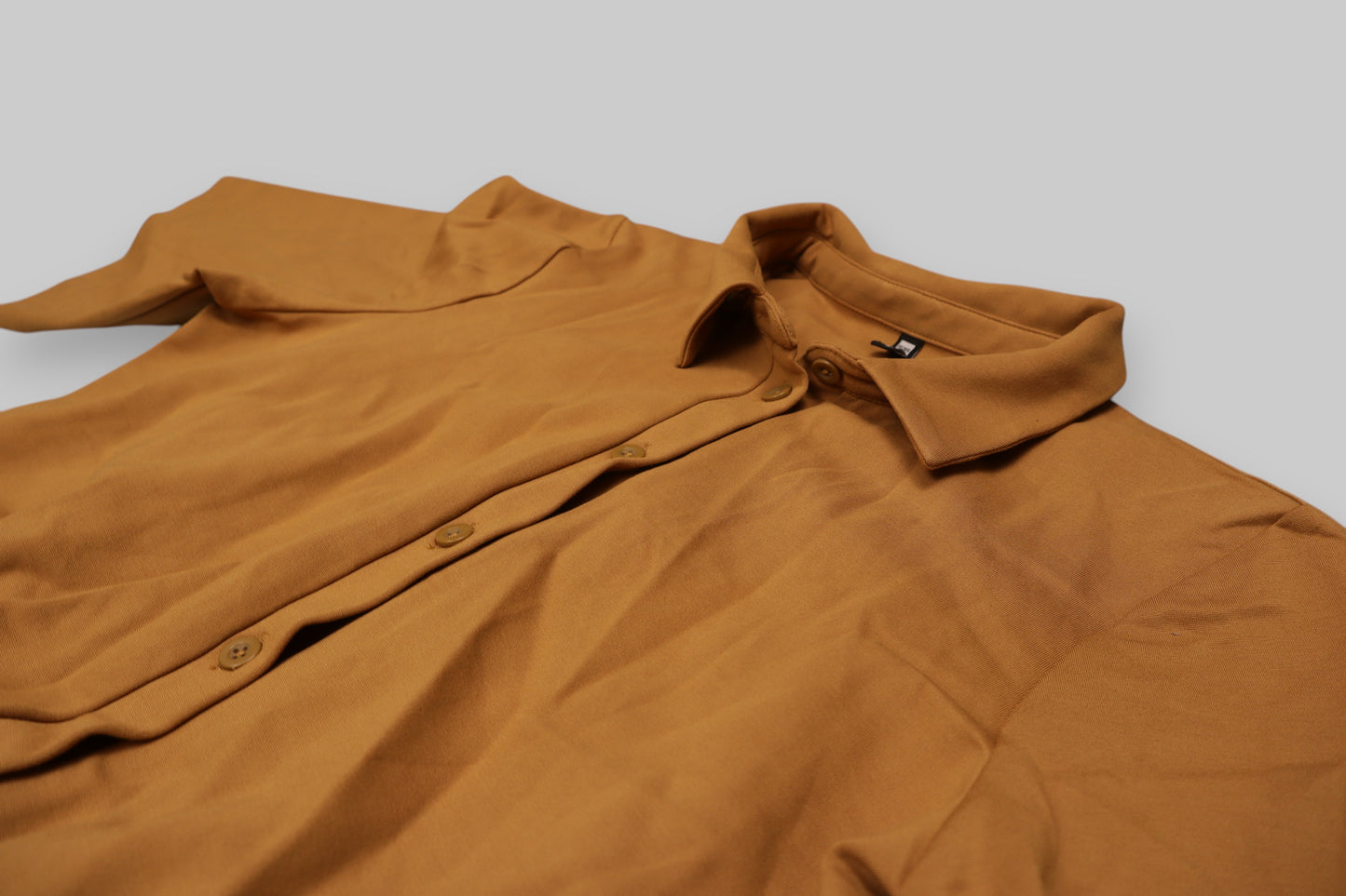 HEMA Mustard Yellow Shirt-Style Jumpsuit – Medium | Clean & Minimalist Fit