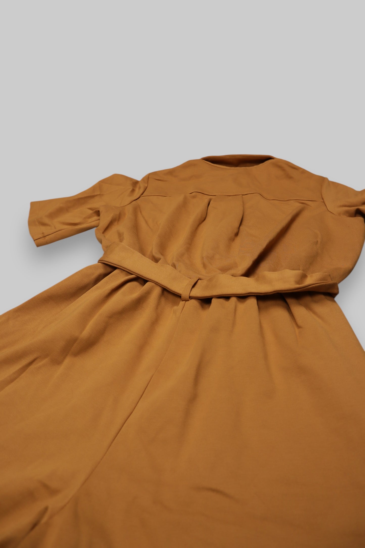 HEMA Mustard Yellow Shirt-Style Jumpsuit – Medium | Clean & Minimalist Fit