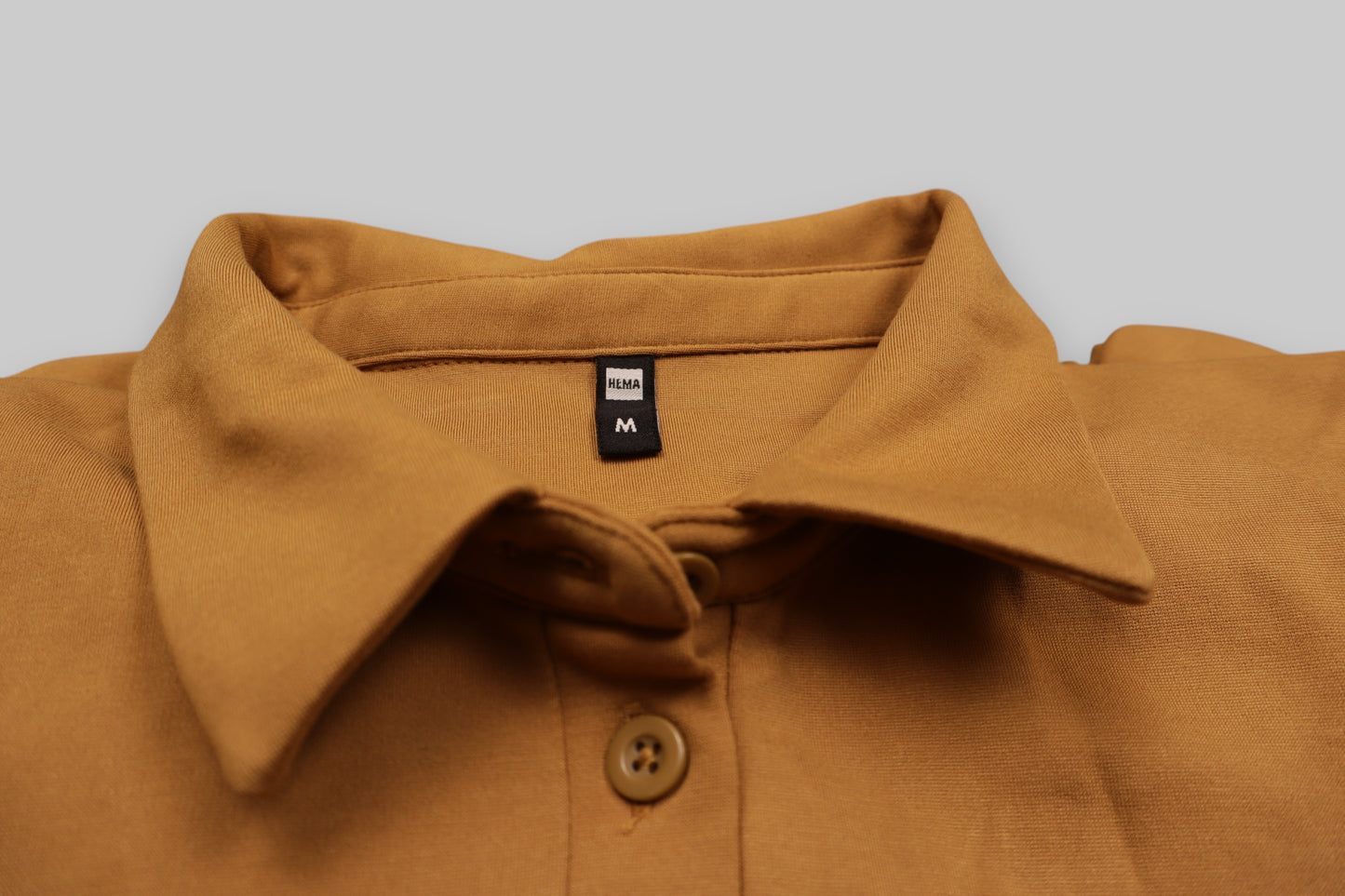 HEMA Mustard Yellow Shirt-Style Jumpsuit – Medium | Clean & Minimalist Fit