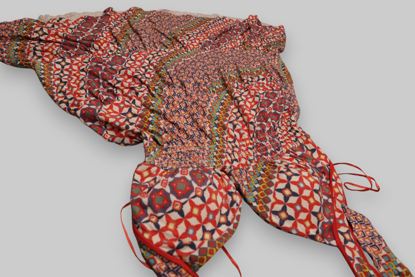 Boho Patchwork Halter Mini Dress