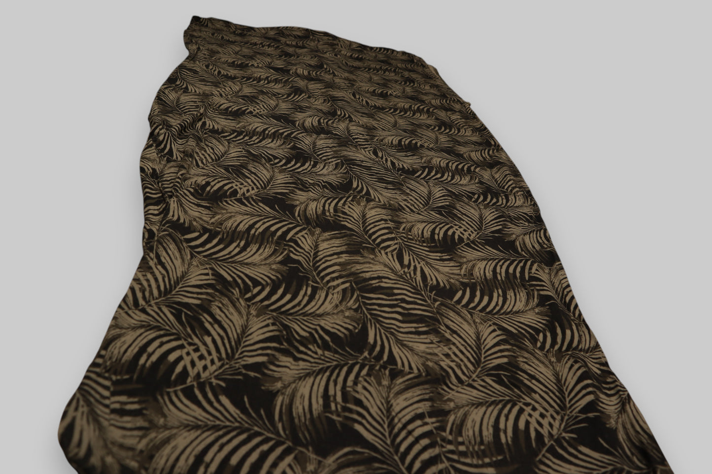 HEMA Sleeveless Maxi Dress – Olive Green Tropical Leaf Print | Size L