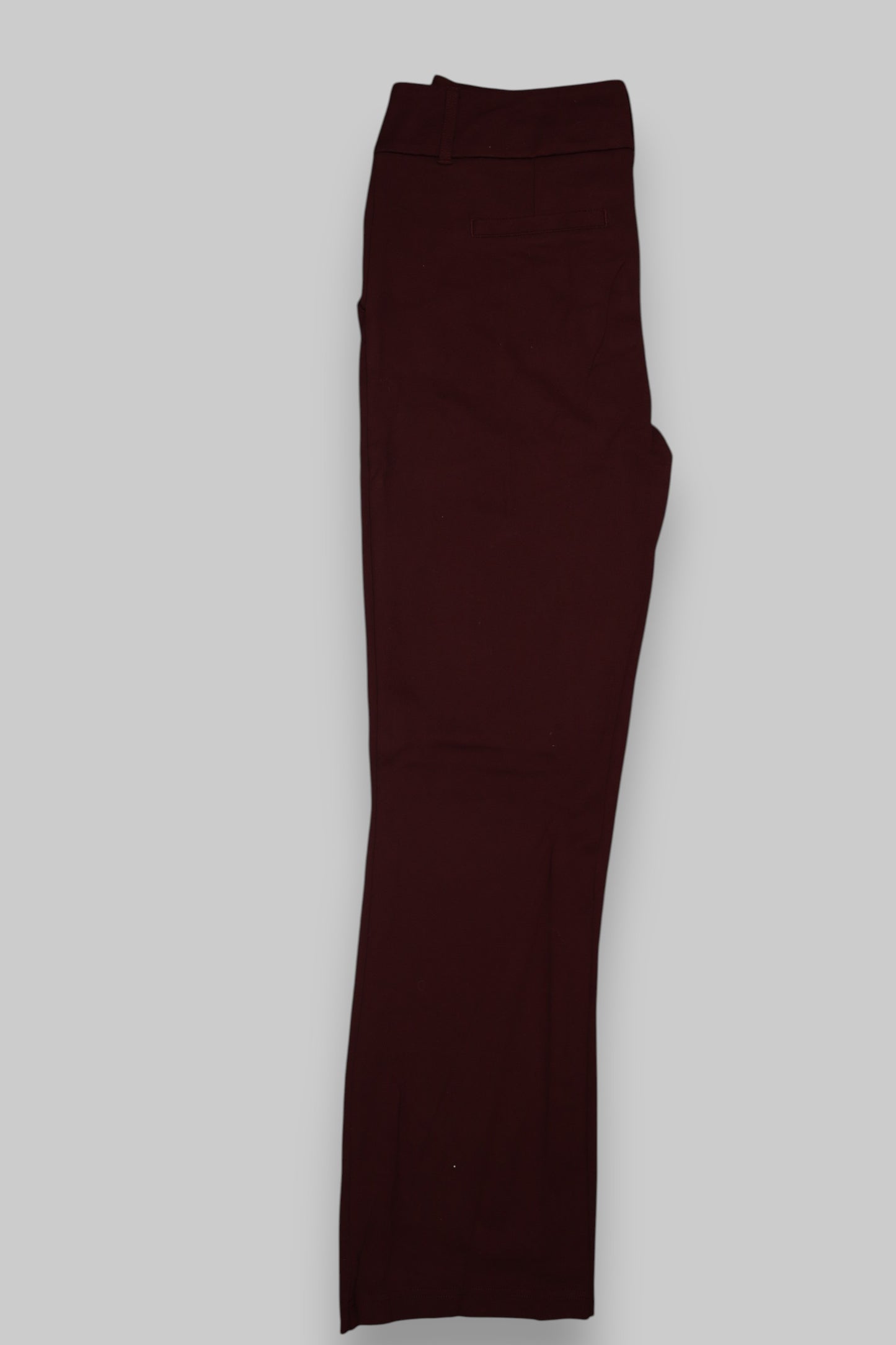 Red Button Aubergine Flared Trousers – High-Rise, Stretch Cotton Blend