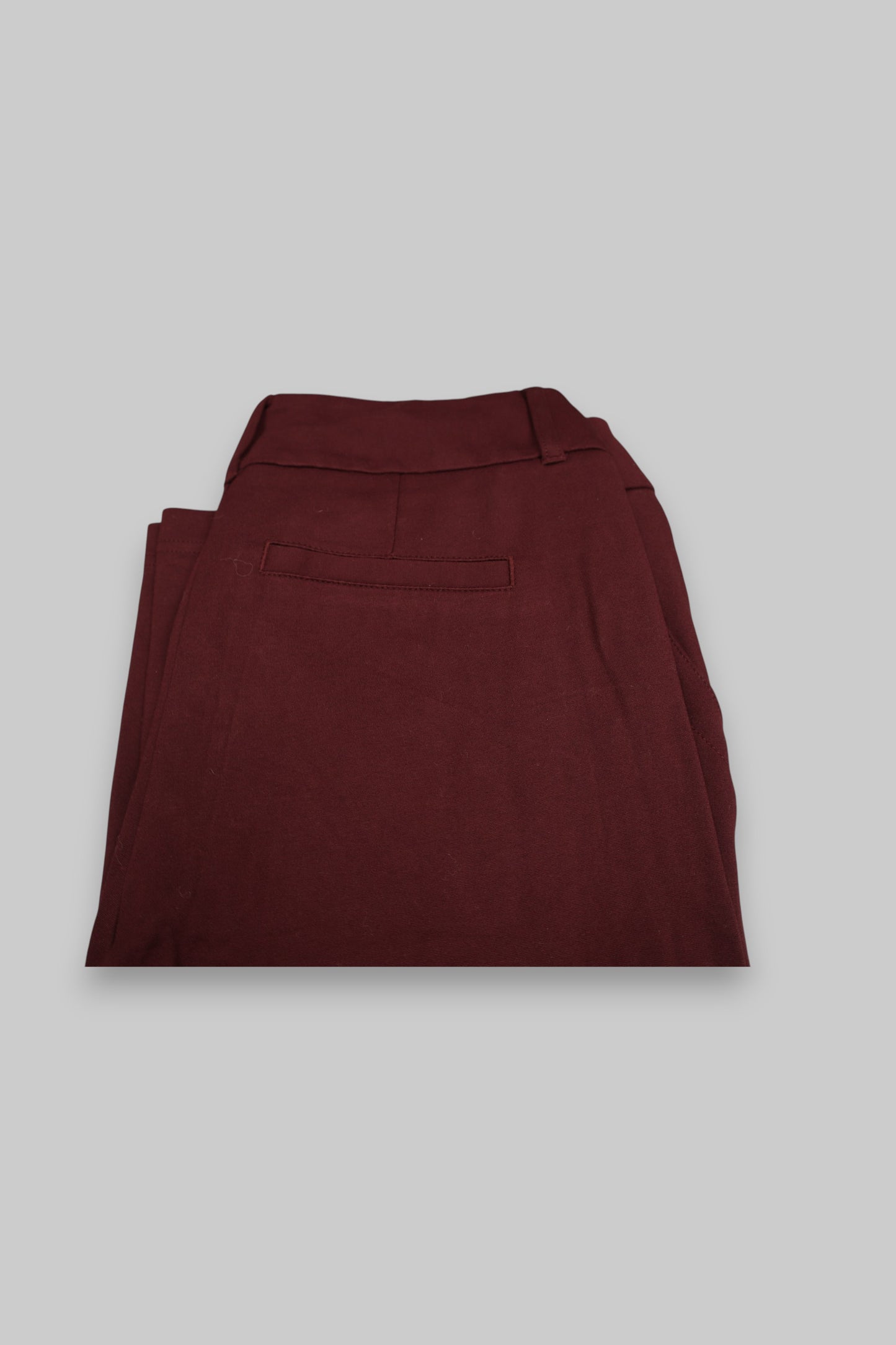 Red Button Aubergine Flared Trousers – High-Rise, Stretch Cotton Blend