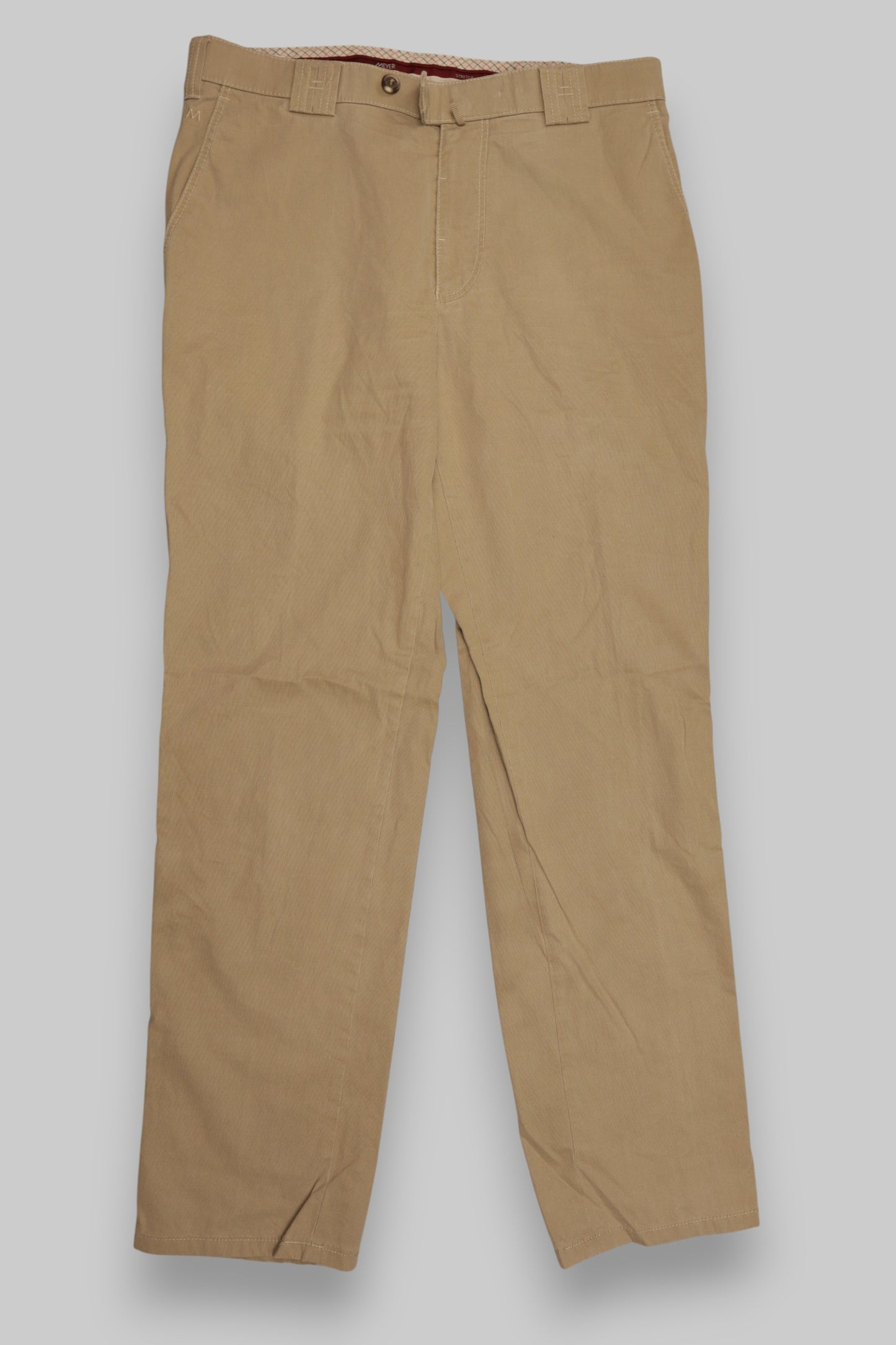 MEYER Men’s Stretch Chino Pants – Beige / Khaki (38W x 32L, EU 54) Smart Style. Everyday Comfort.