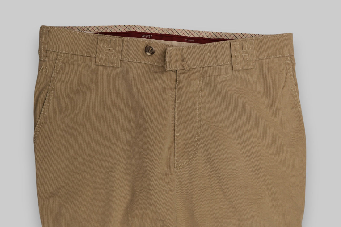 Meyer Stretch Chinos – Classic Beige / Khaki (34/32, EU 50) Premium Comfort Meets Everyday Sophistication