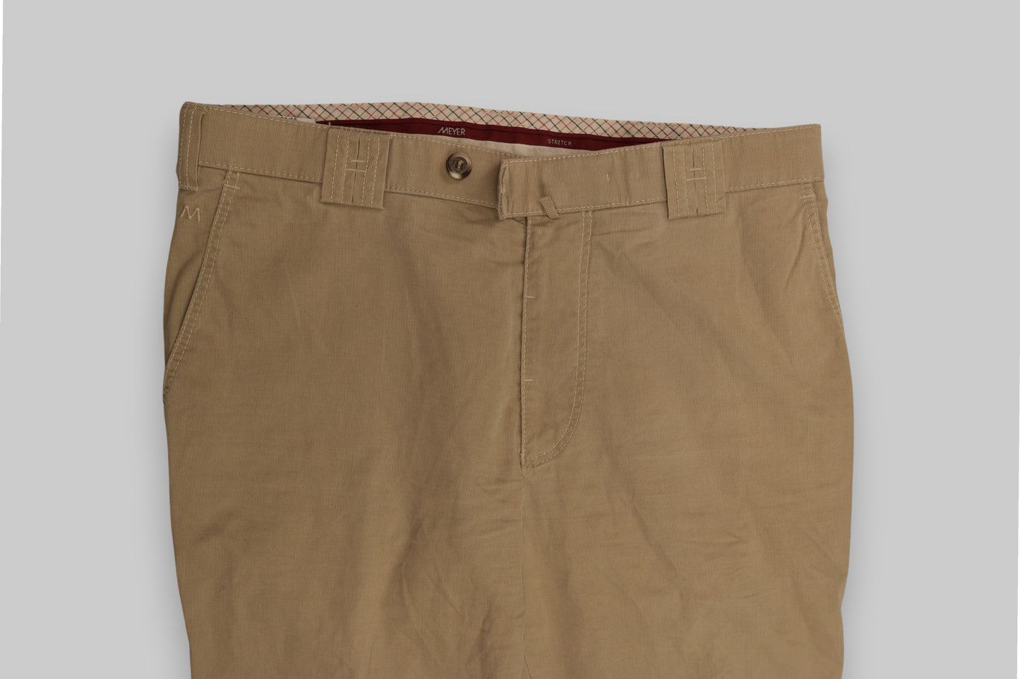 MEYER Men’s Stretch Chino Pants – Beige / Khaki (38W x 32L, EU 54) Smart Style. Everyday Comfort.