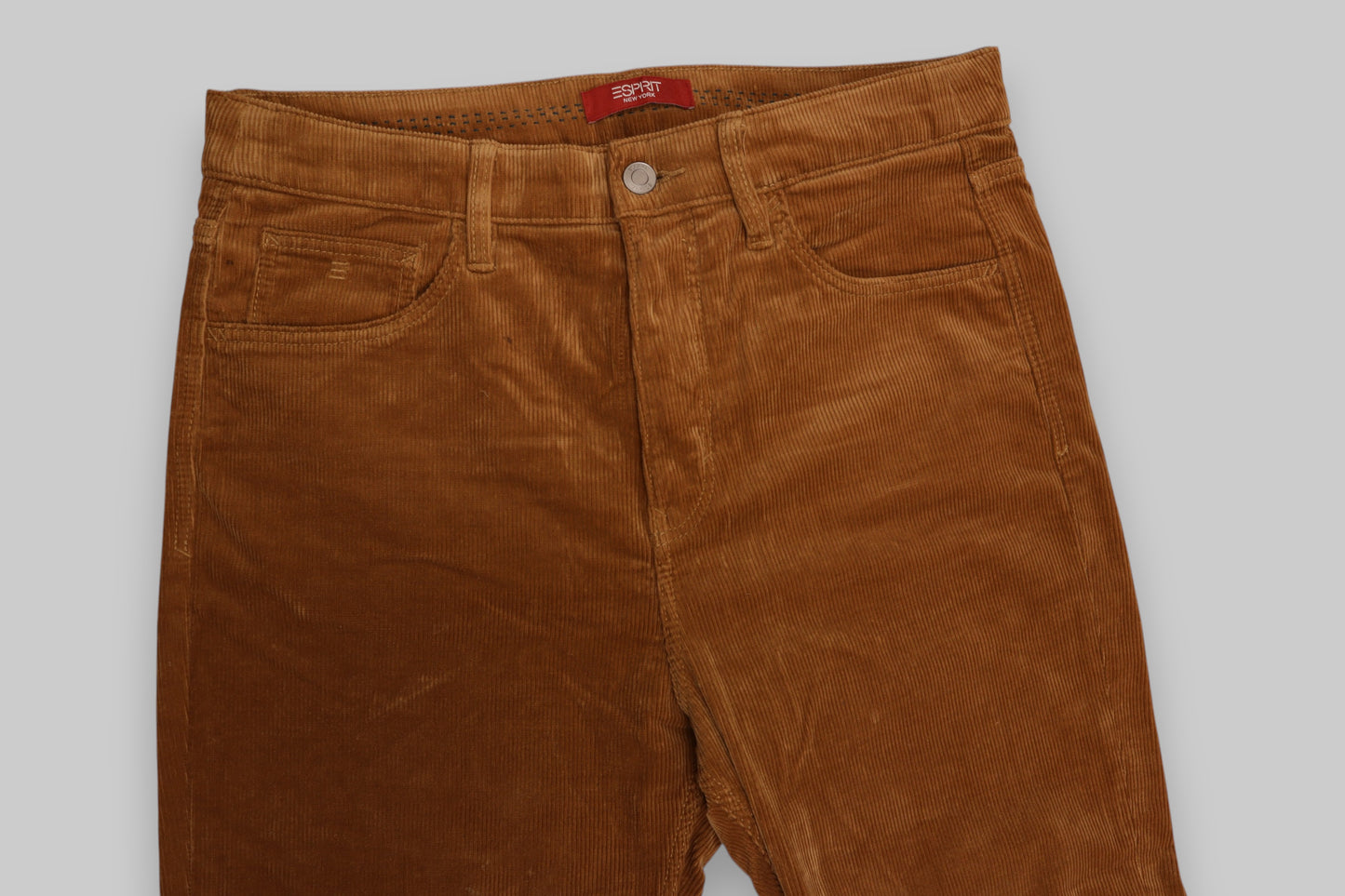 Esprit Corduroy Pants – Warm Chestnut Brown (31/32) Timeless Corduroy with Modern Comfort