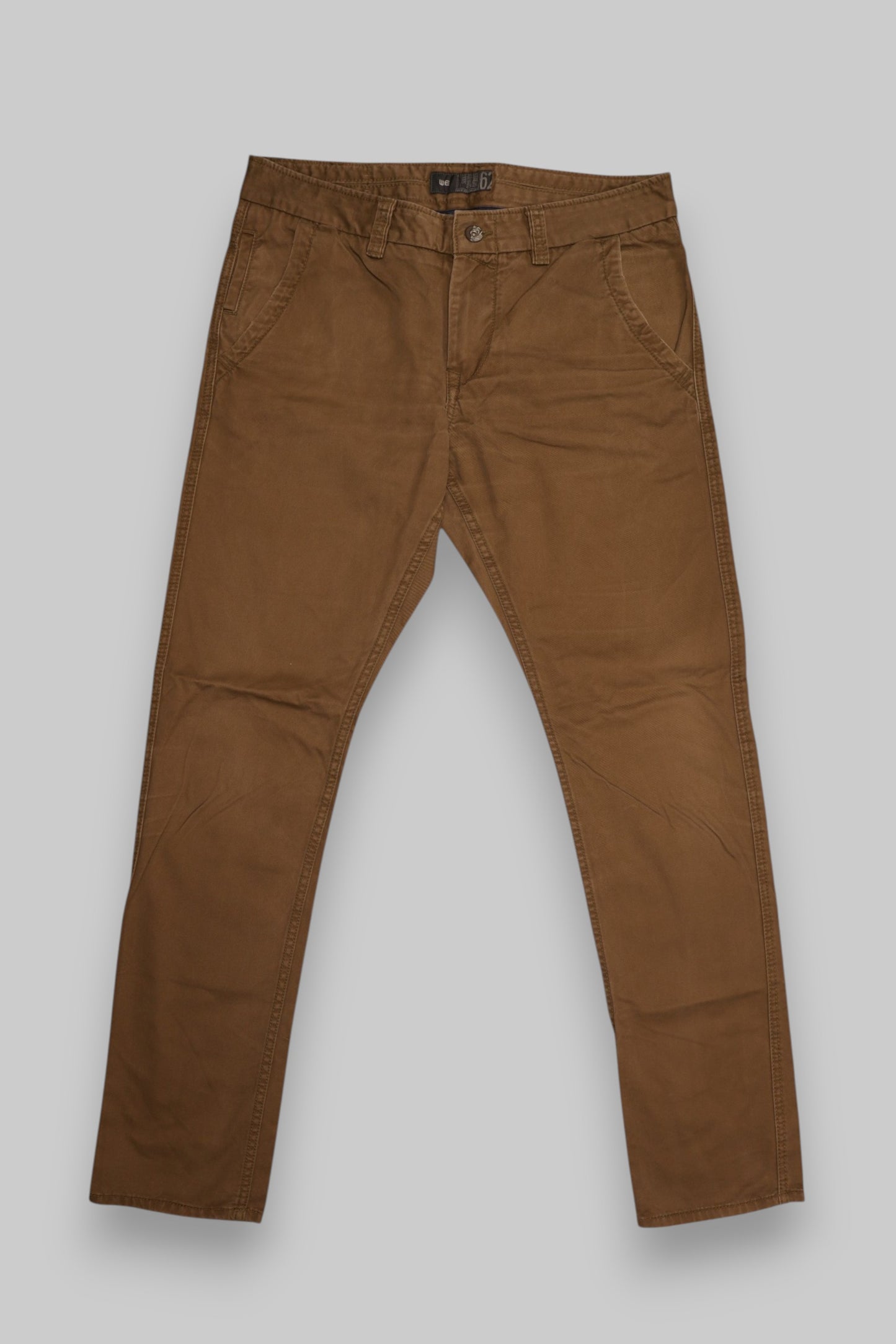 WE Men’s Straight-Leg Chinos – Medium Brown (Size 62) Everyday Utility, Timeless Style
