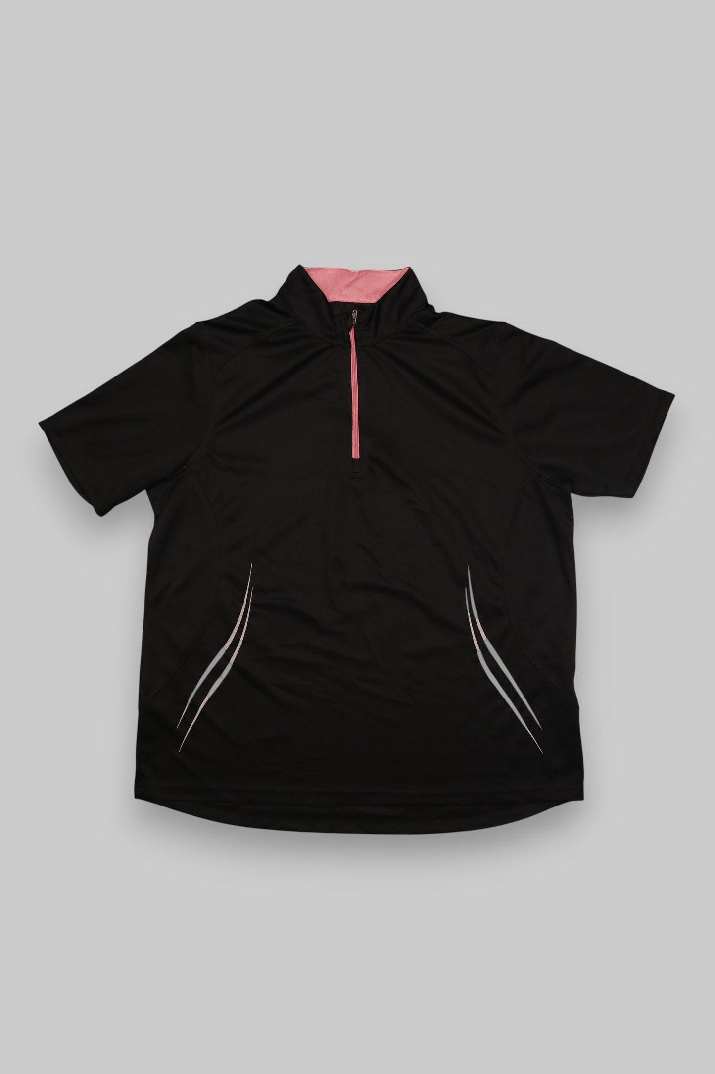 SPORTS Women’s Short-Sleeve Performance Half-Zip Top – Size L