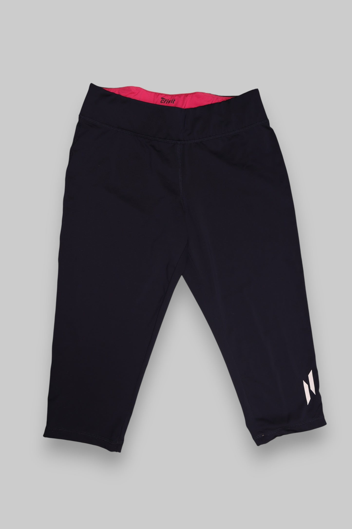 Crivit Women’s 3/4 Length Sports Tights – Deep Navy Blue (Size M)