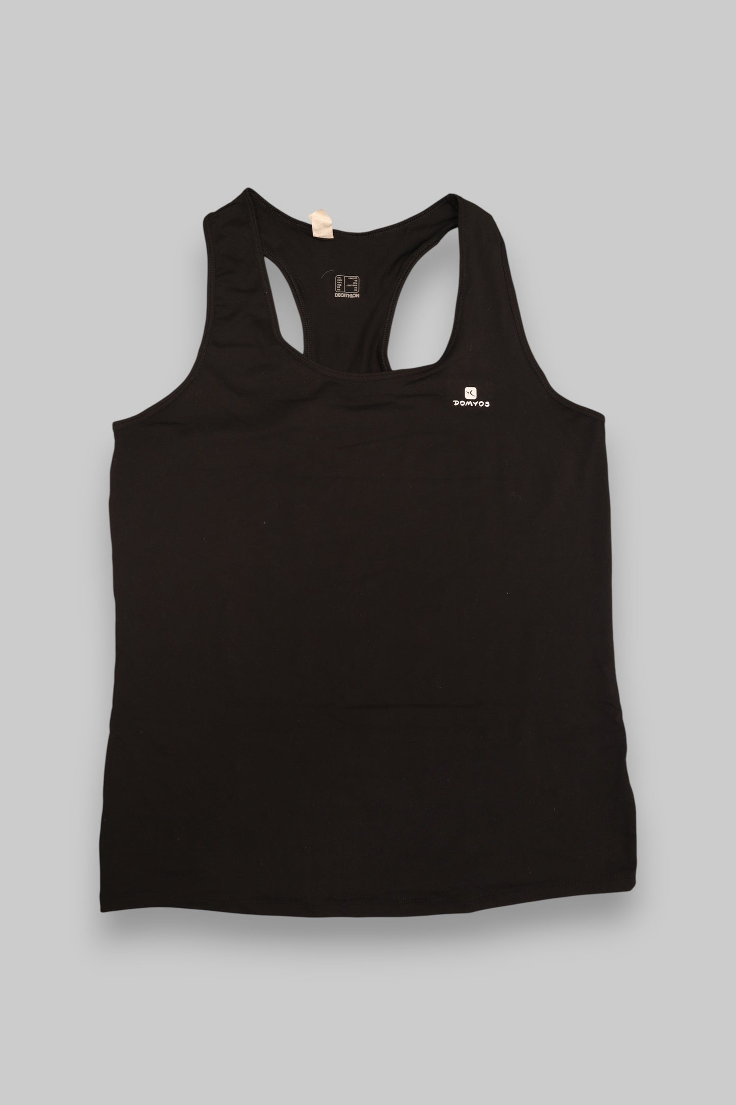 Domyos Women’s Black Sports Tank Top – Racerback | Size 10–11Y / 150–154 cm