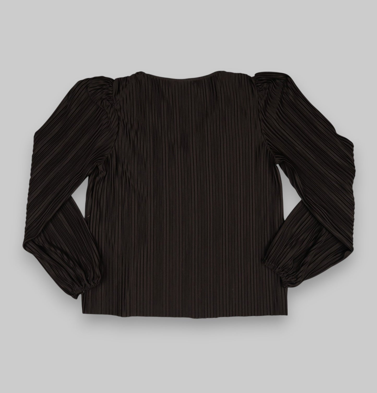 VILA Black Pleated Blouse – Size M