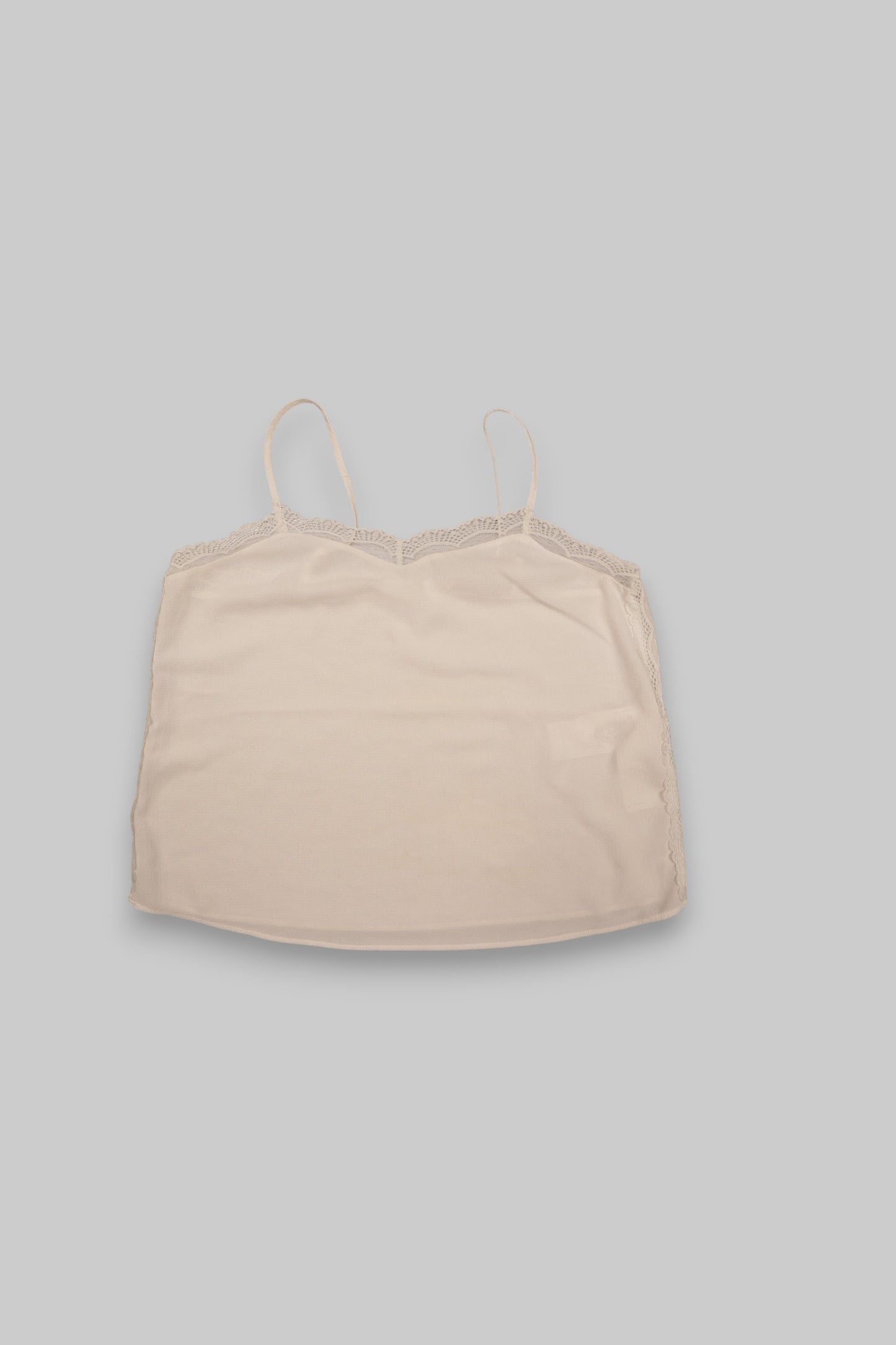 NAF NAF Cream-White Lace-Trimmed Camisole