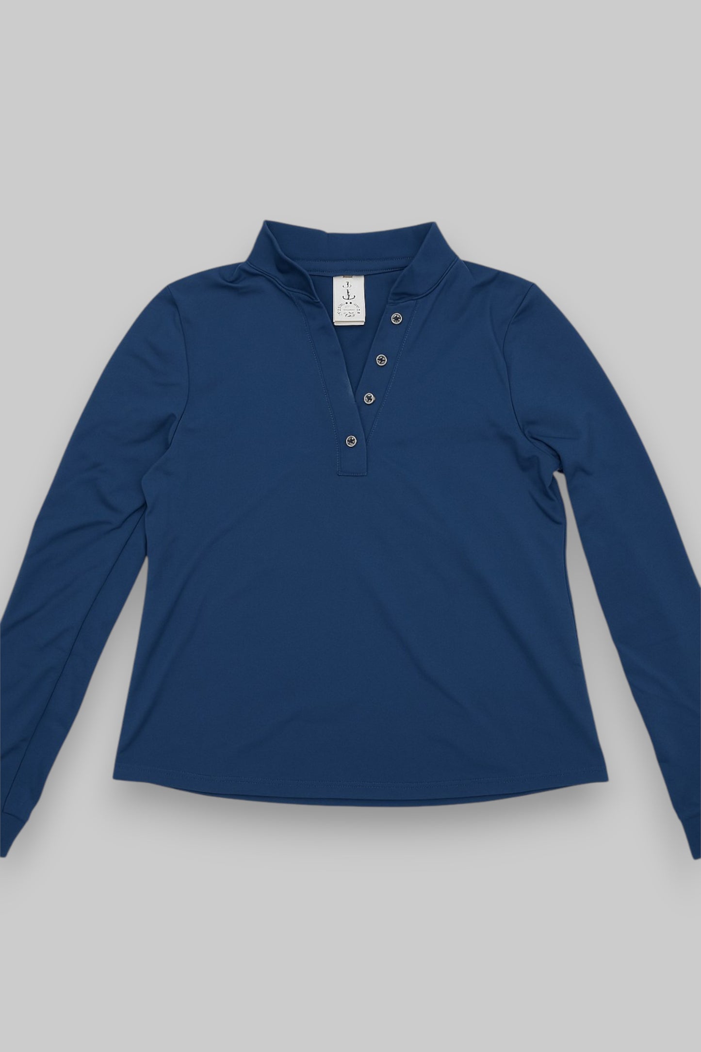 Je M'appelle Women’s Long-Sleeve Performance Pullover – Navy Blue