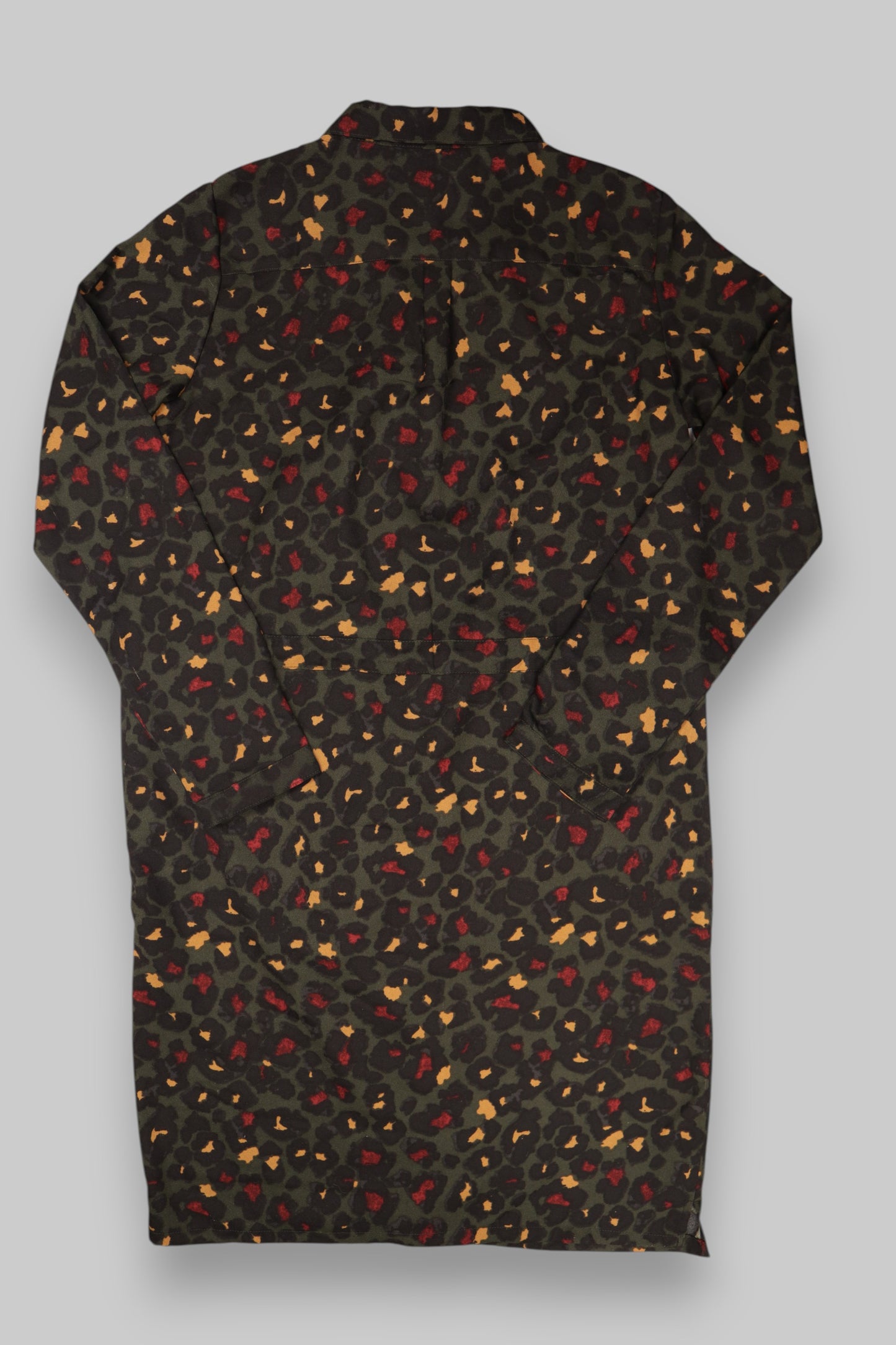 Garcia Jeans Shirt Dress – Abstract Leopard Print (Size S) Bold Print. Flattering Fit.