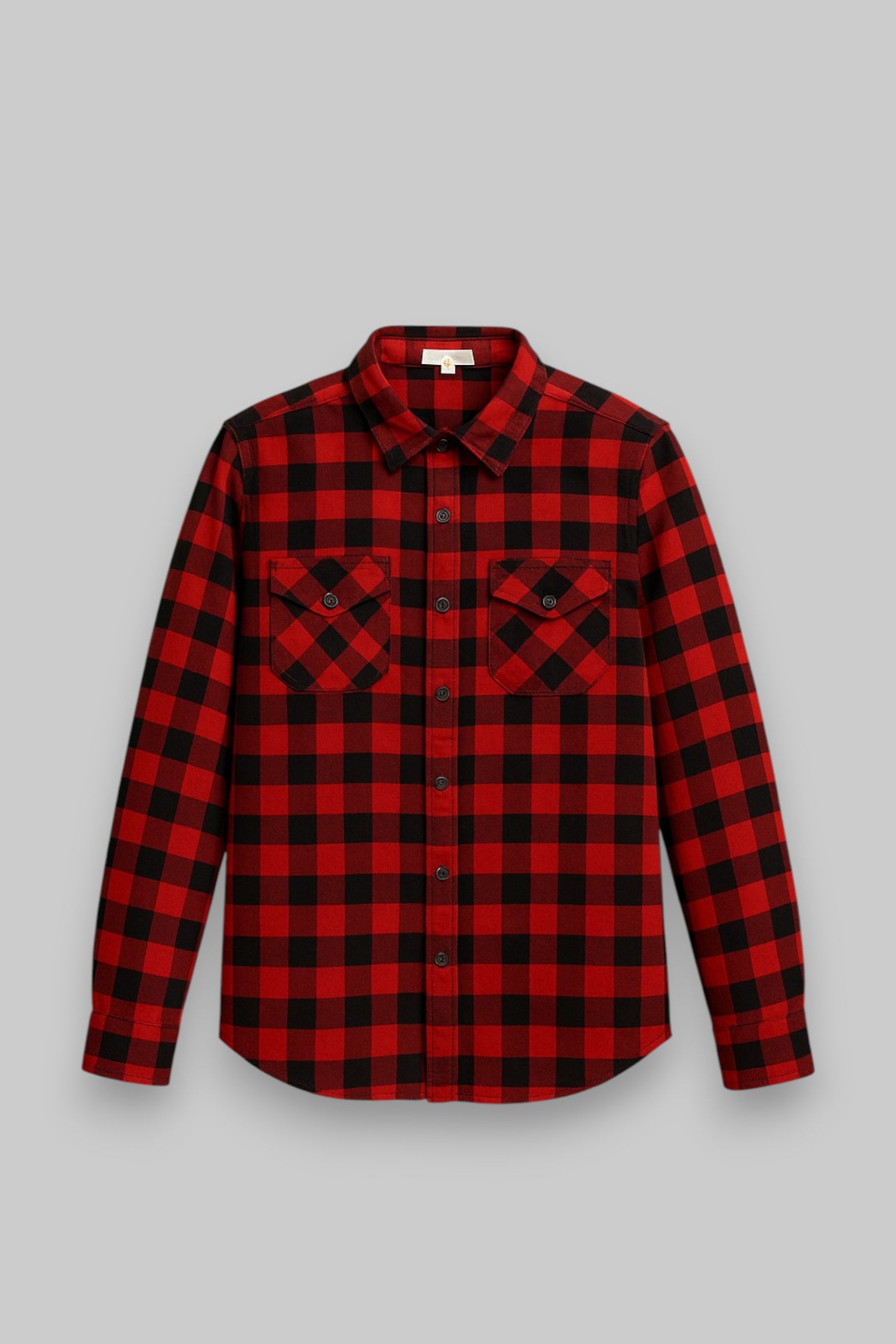 D-XEL Red & Black Buffalo Plaid Flannel Button-Up Shirt