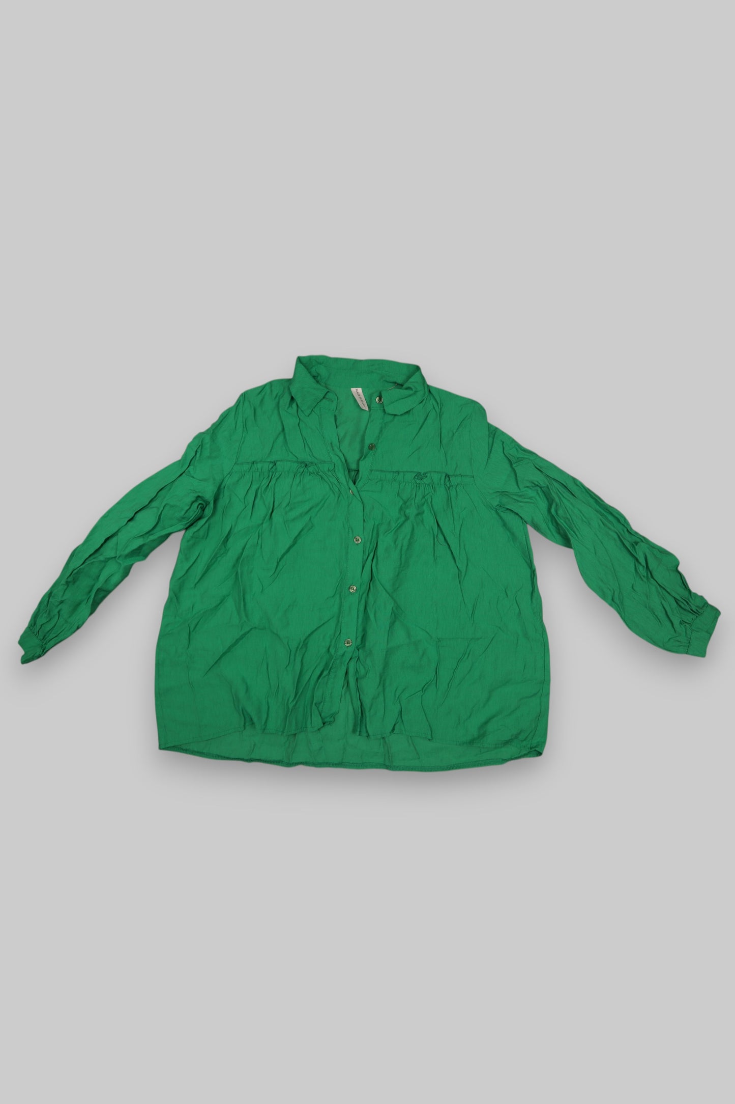 Emerald Green Button-Down Blouse – Italy