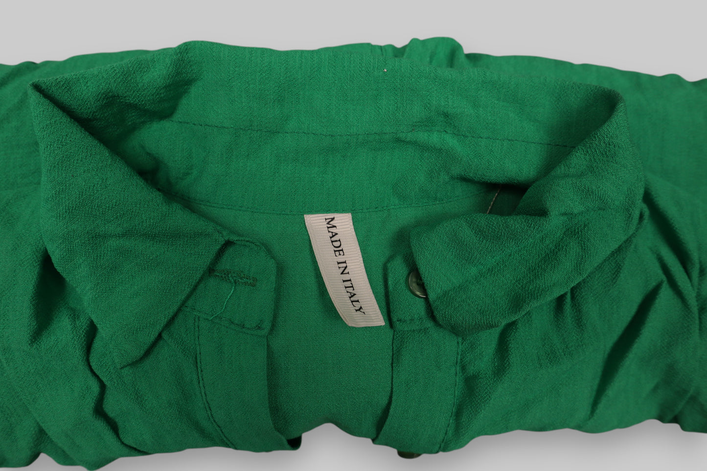 Emerald Green Button-Down Blouse – Italy