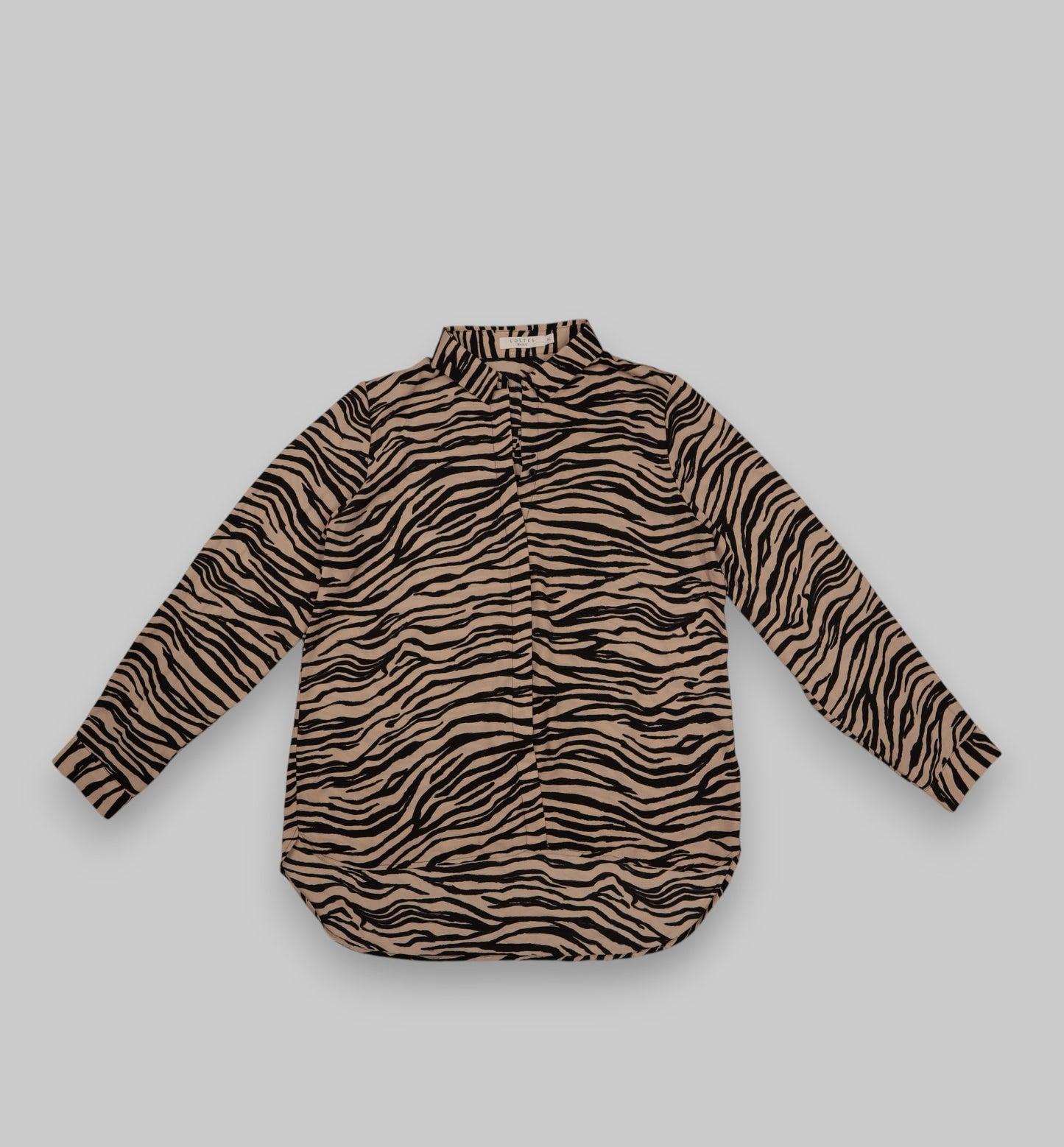 Costes Basic Zebra Print Shirts – Beige & Black – Size XL