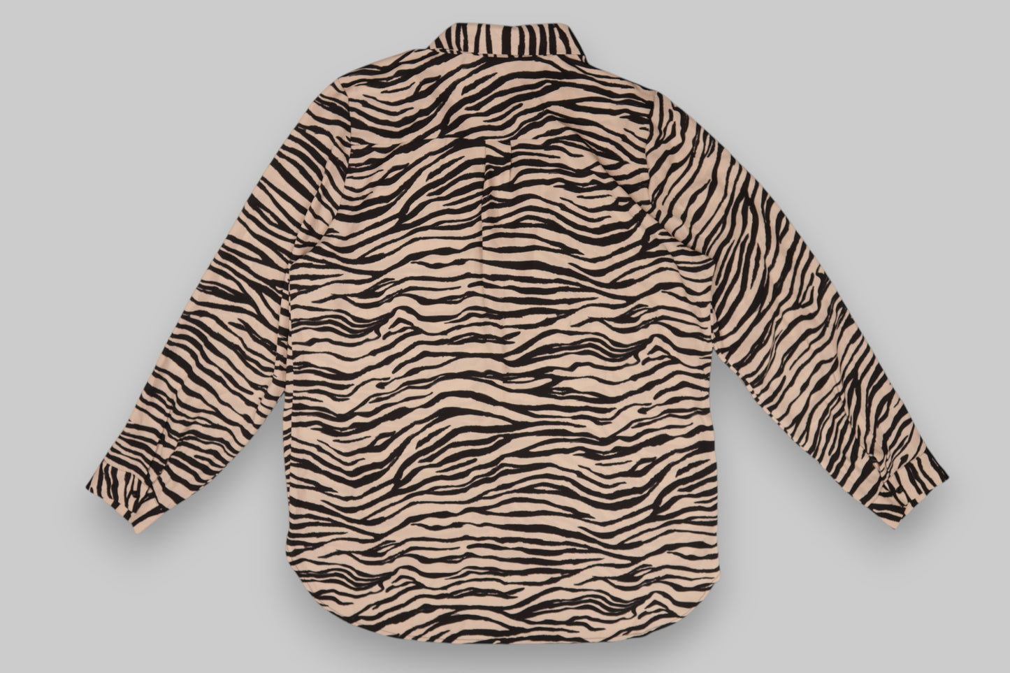 Costes Basic Zebra Print Shirts – Beige & Black – Size XL