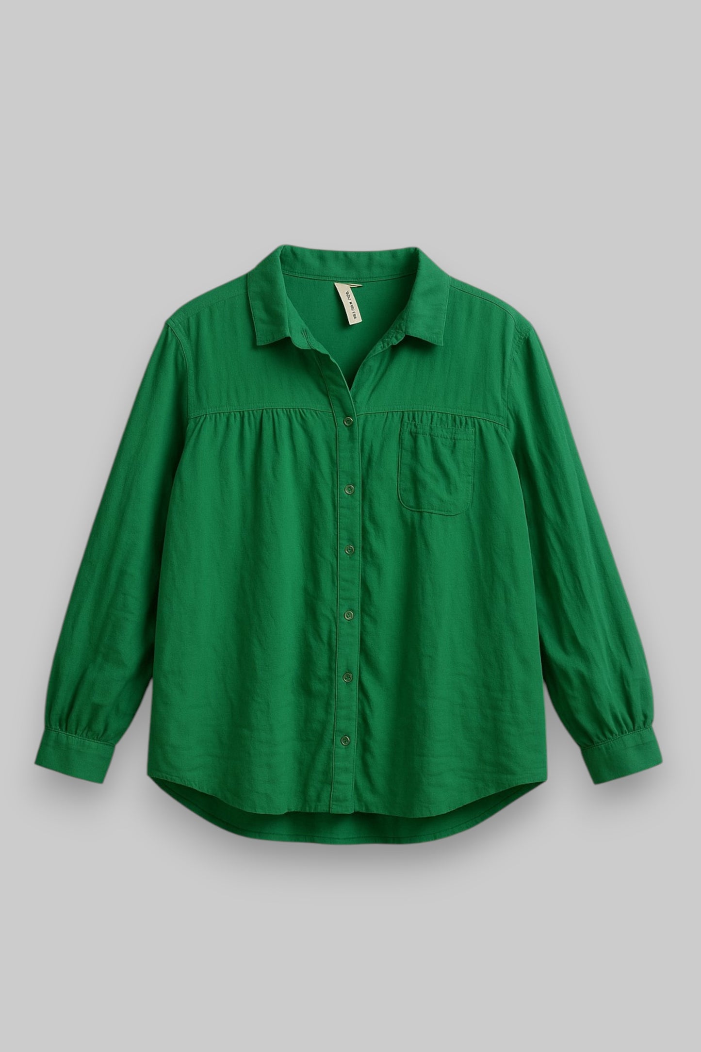 Emerald Green Button-Down Blouse – Italy