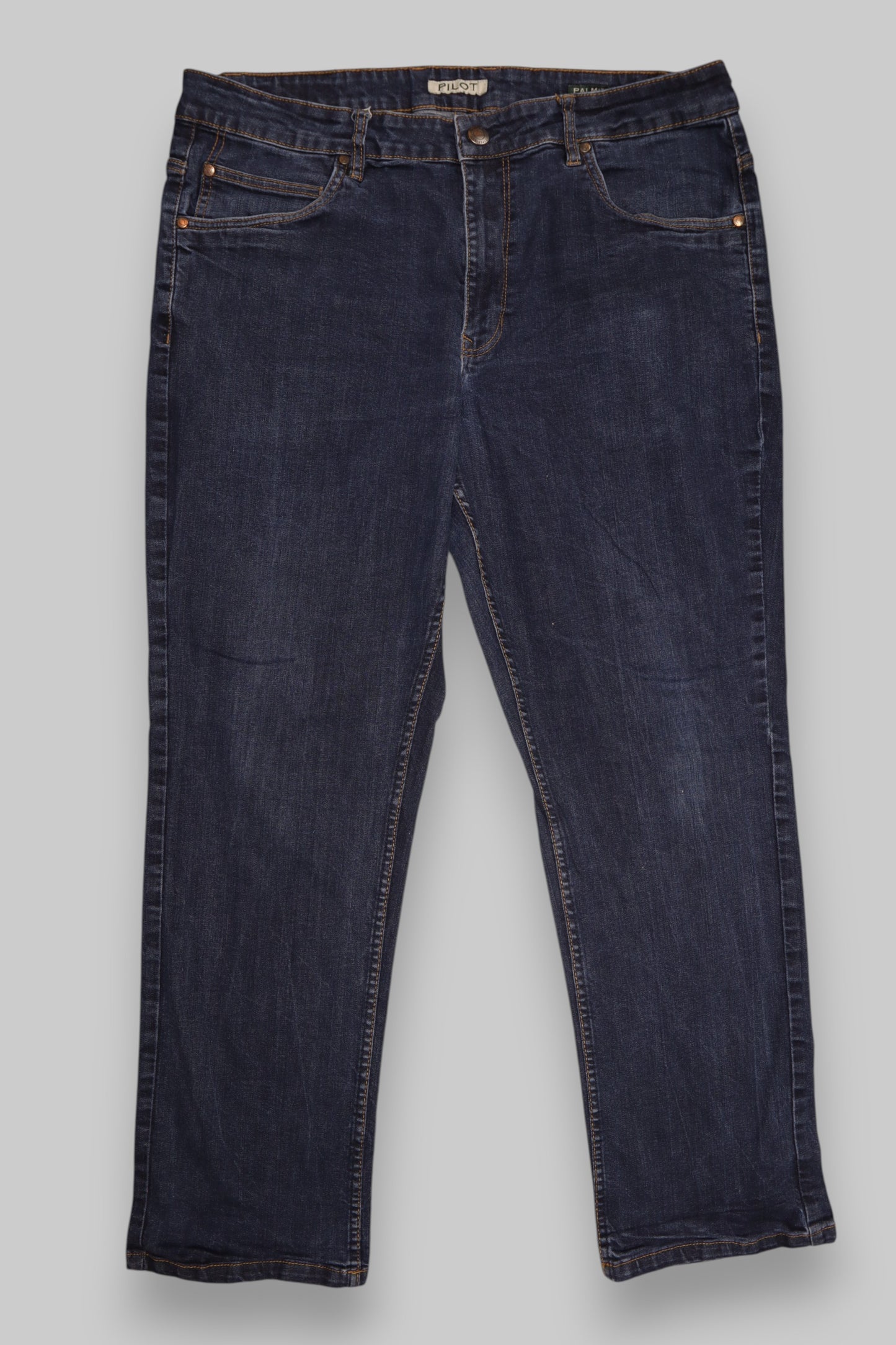 PILOT PALMER Men’s Straight-Leg Jeans – Deep Indigo Blue Classic Denim. Everyday Versatility.