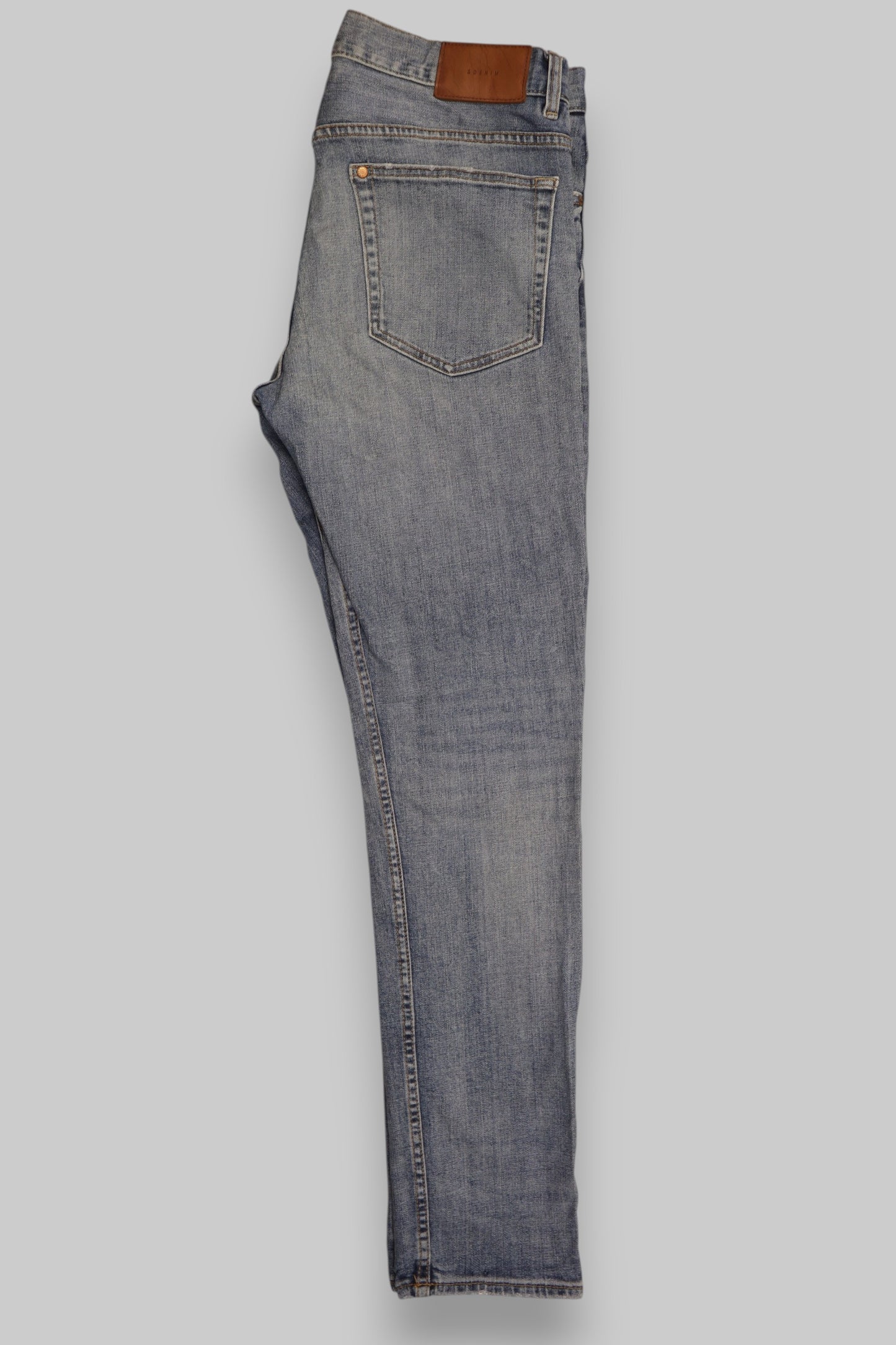 8Denim Slim Fit Jeans – Dark Blue Wash with Distressed Details