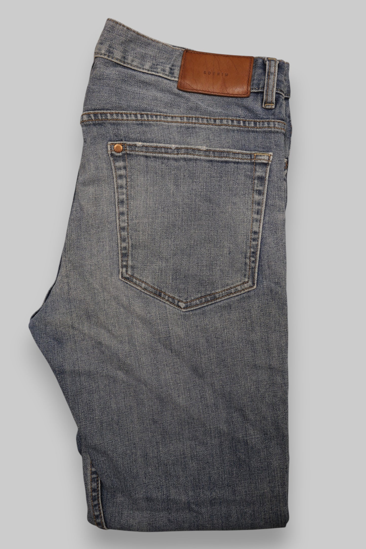 8Denim Slim Fit Jeans – Dark Blue Wash with Distressed Details