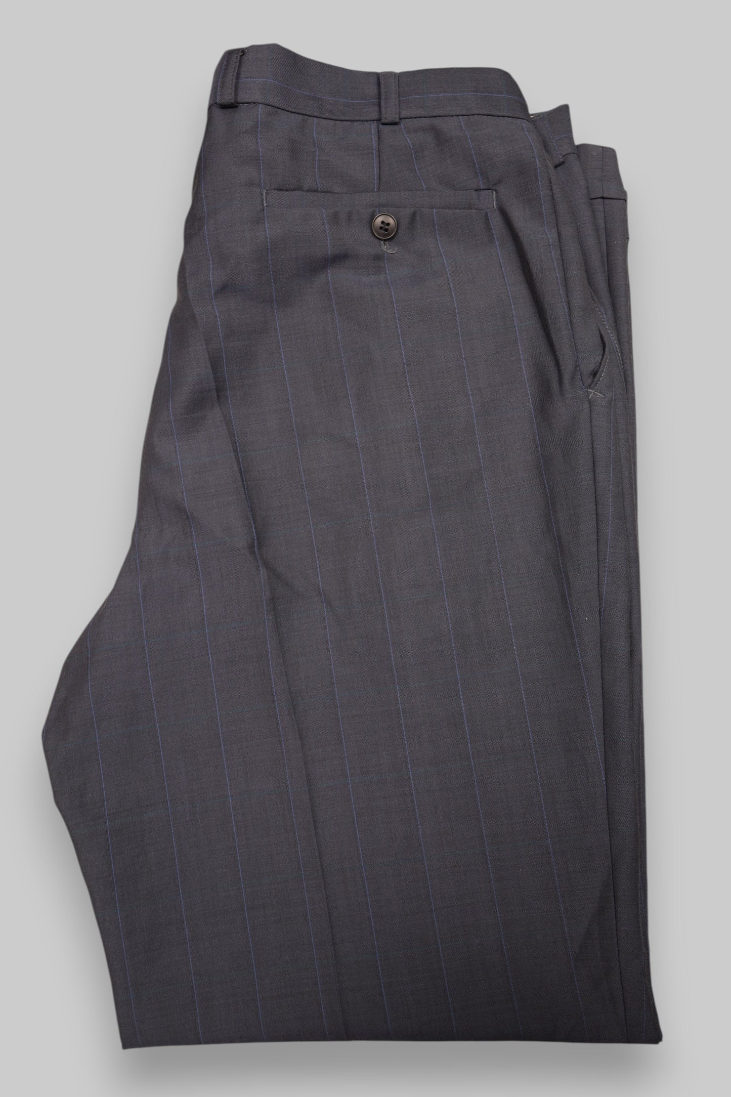 Men’s Formal Pinstripe Trousers  –Striped grey