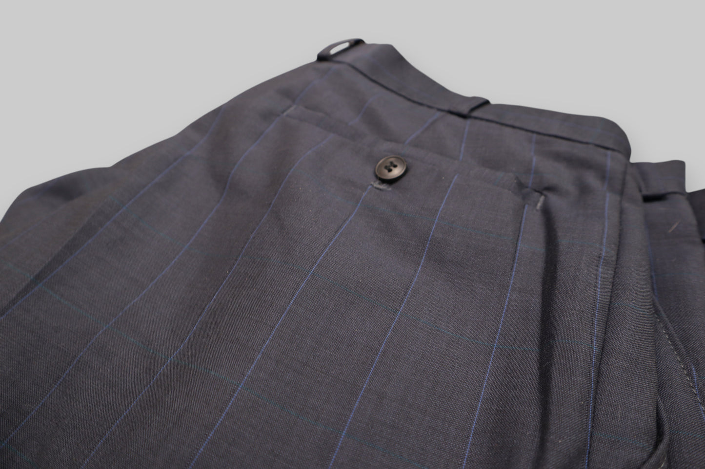 Men’s Formal Pinstripe Trousers  –Striped grey