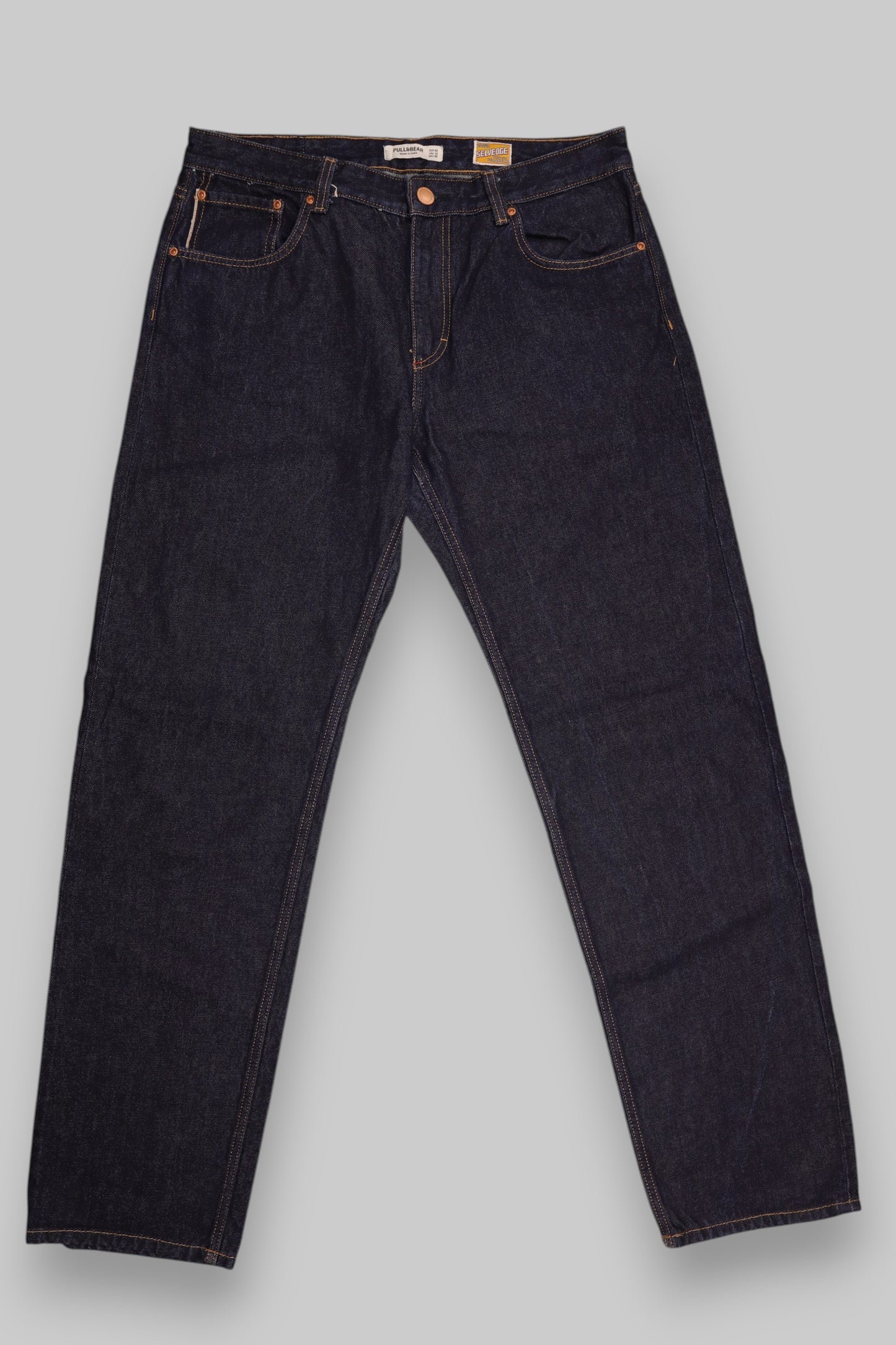 Pull&amp;Bear Selvedge Denim Jeans – Dark Indigo&nbsp; Premium Denim, Timeless Craft