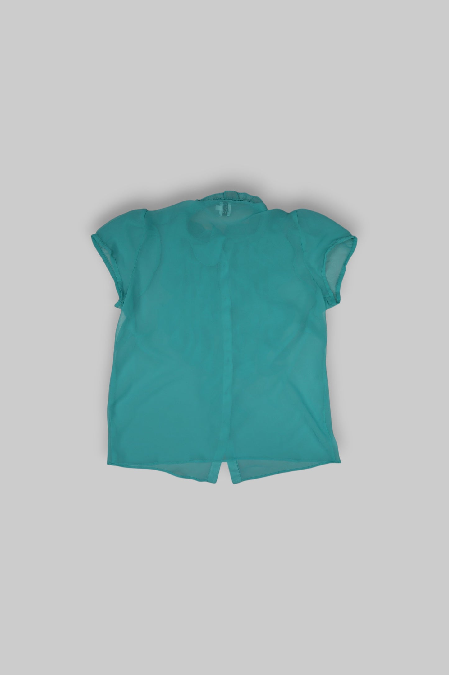 Saint Tropez Turquoise Ruffle Blouse