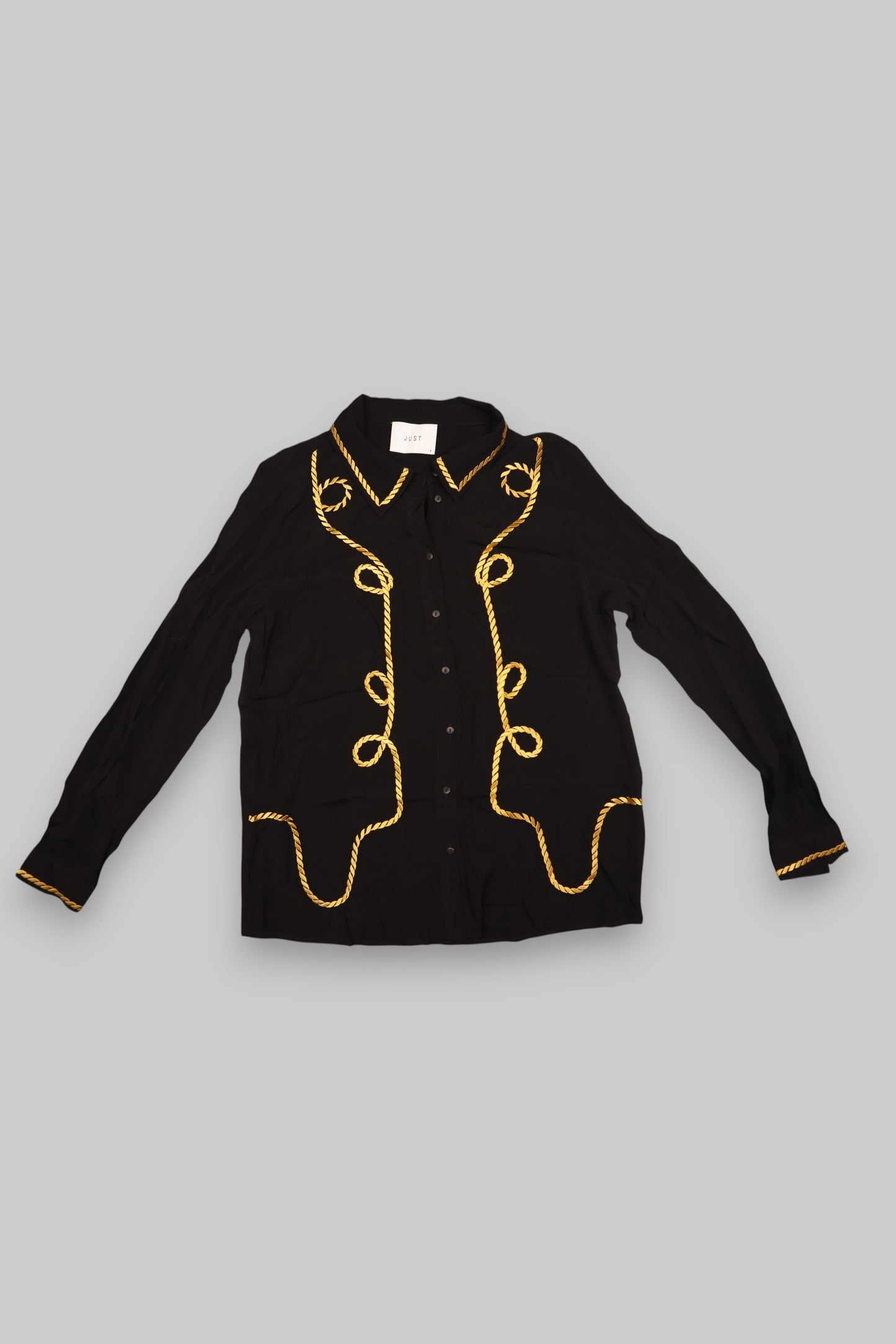 JUST FEMALE “Wylie” Embroidered Long-Sleeve Shirt