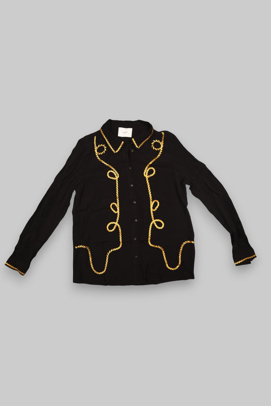 JUST FEMALE “Wylie” Embroidered Long-Sleeve Shirt