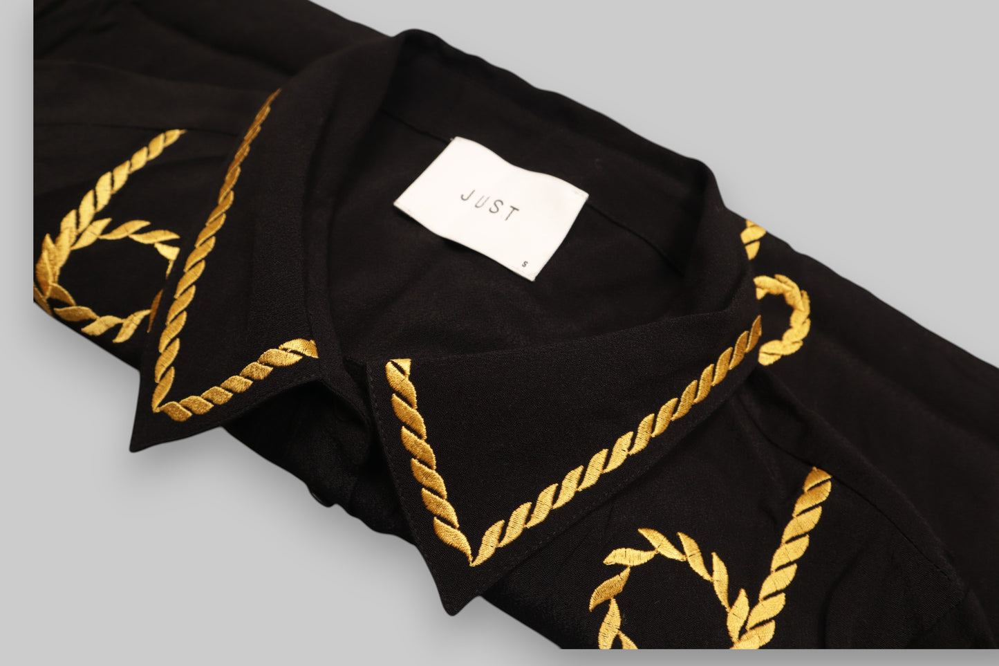 JUST FEMALE “Wylie” Embroidered Long-Sleeve Shirt