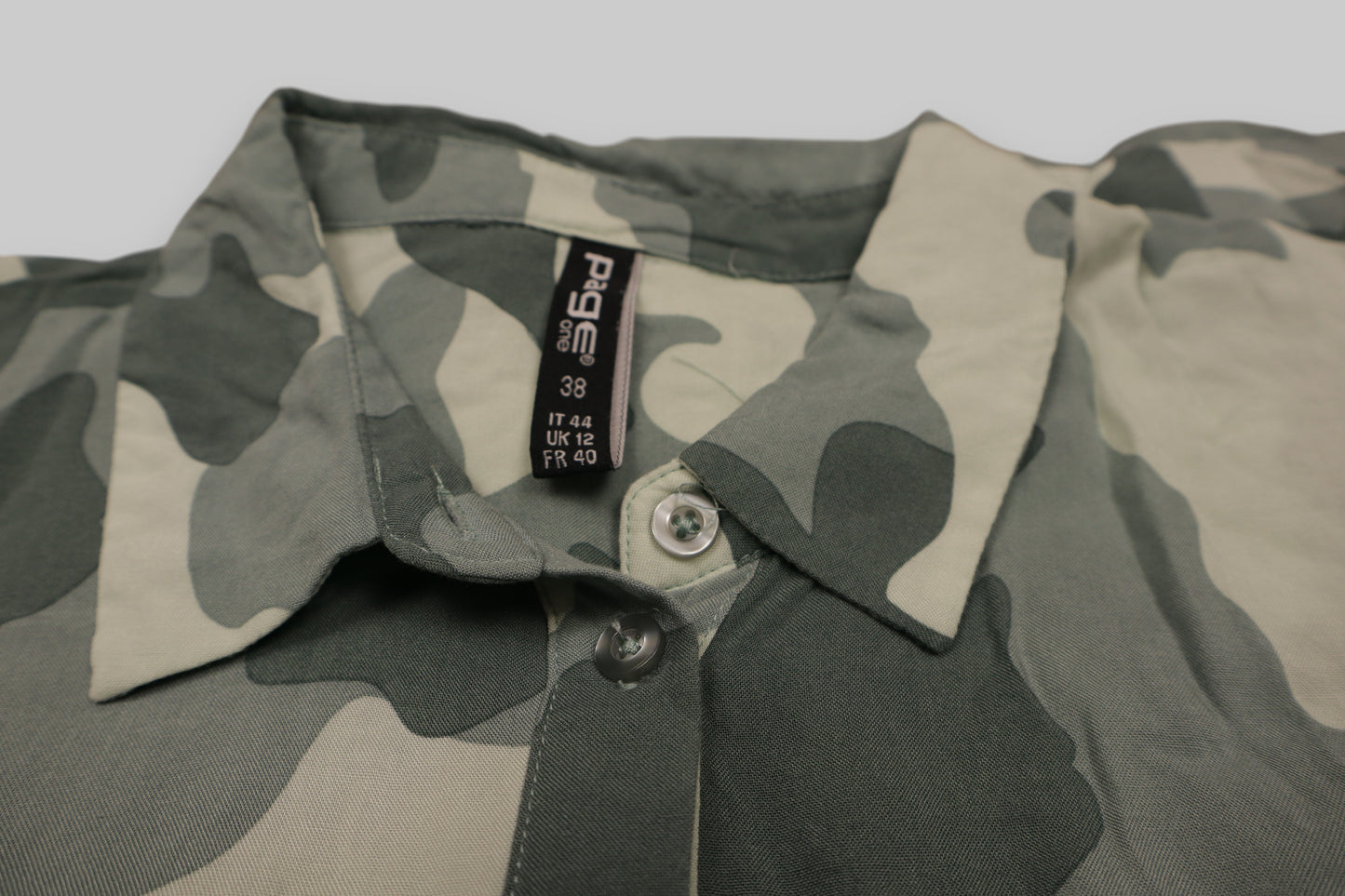 Page One Camo Print Shirt Jacket