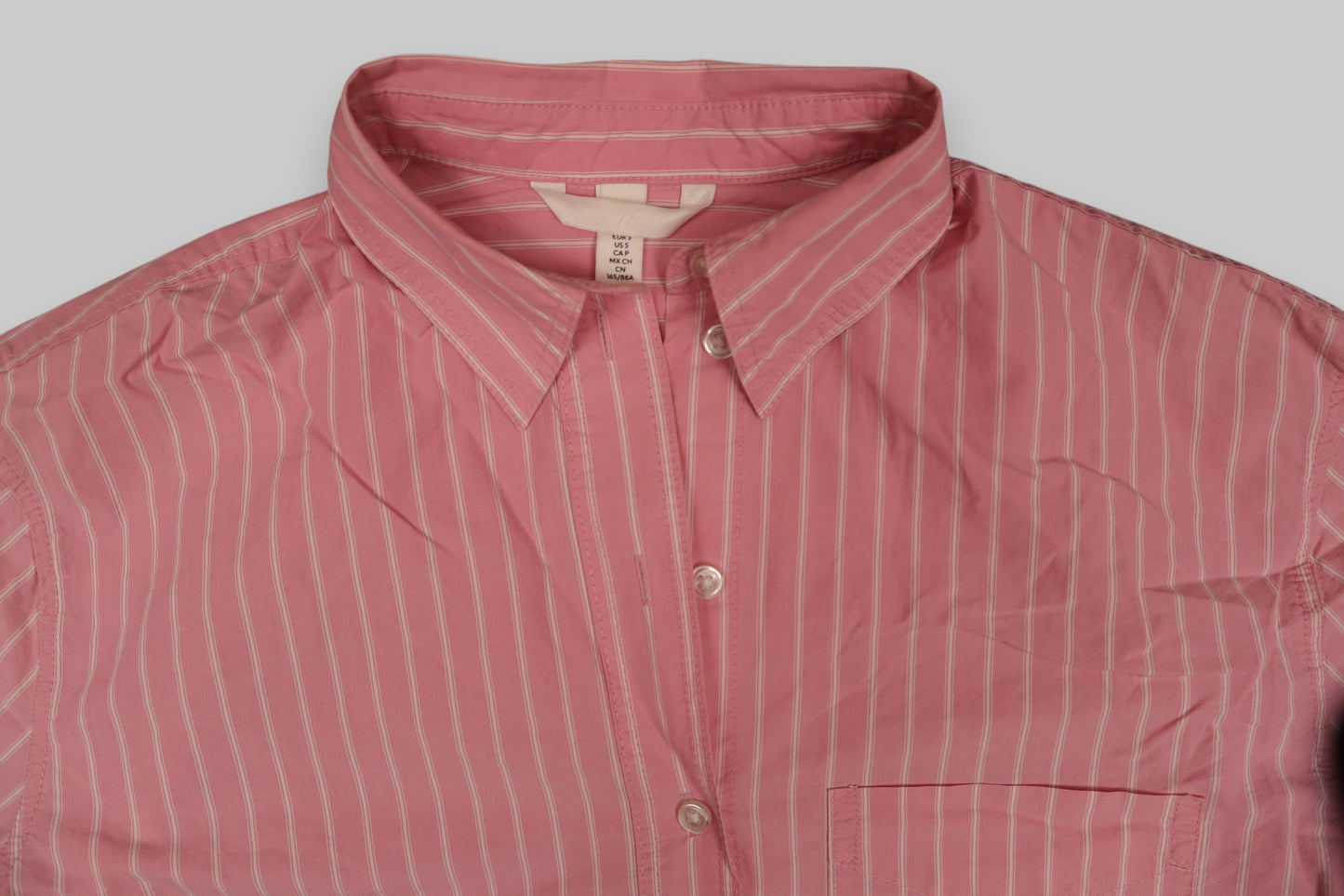 H&M Pink & White Striped Cotton Shirt – EU 40