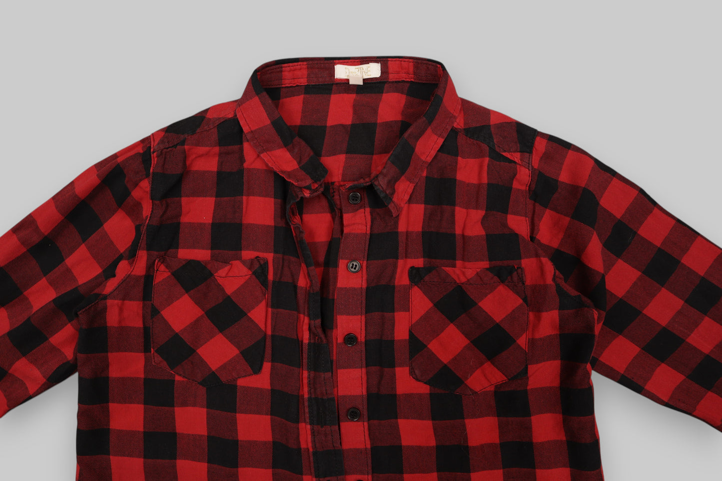 D-XEL Red & Black Buffalo Plaid Flannel Button-Up Shirt